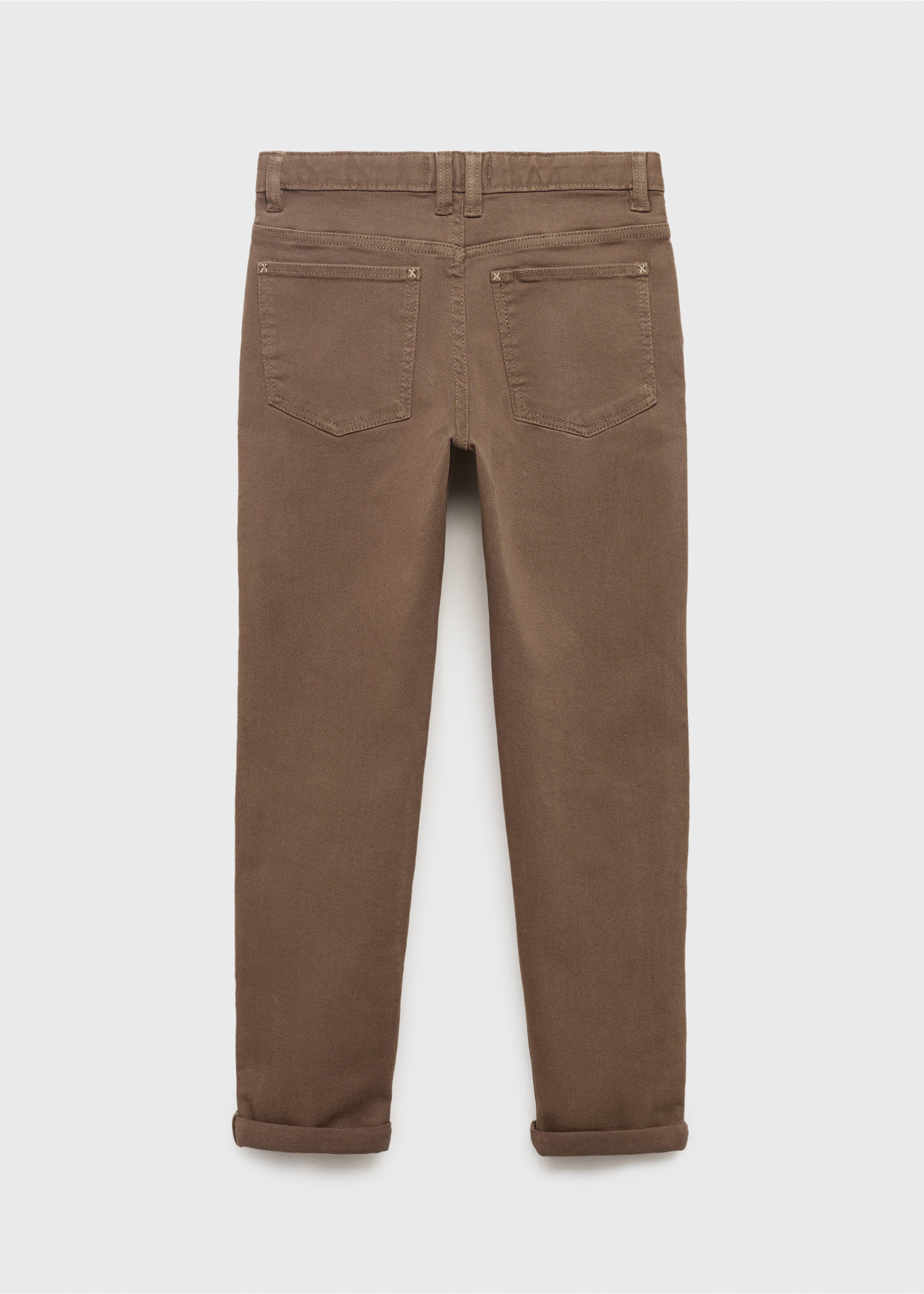 Straight trousers - Reverse of the article, Brown. Ref: 17072896-00.