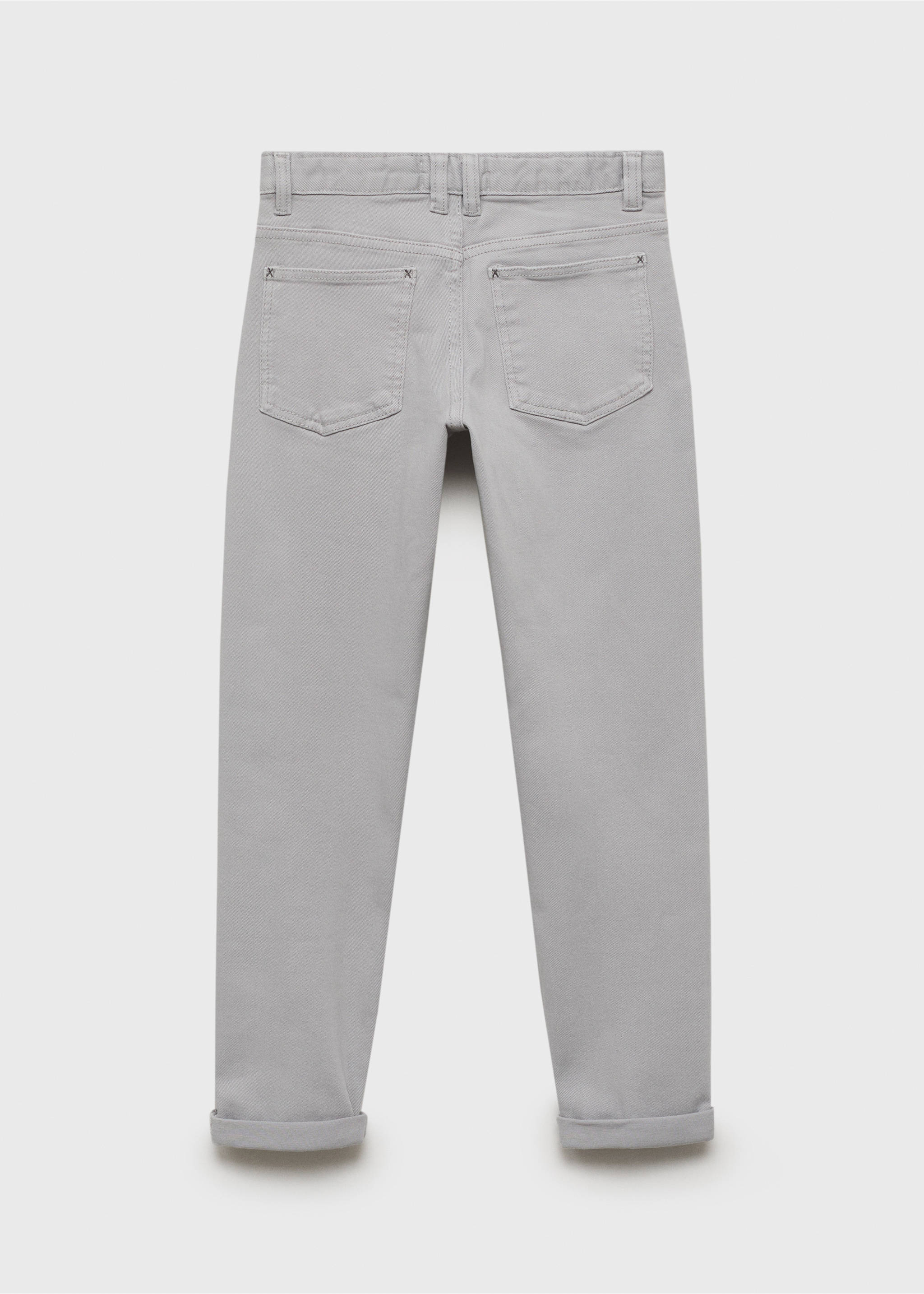 Straight trousers - Reverse of the article, Light/Pastel Grey. Ref: 17072896-00.