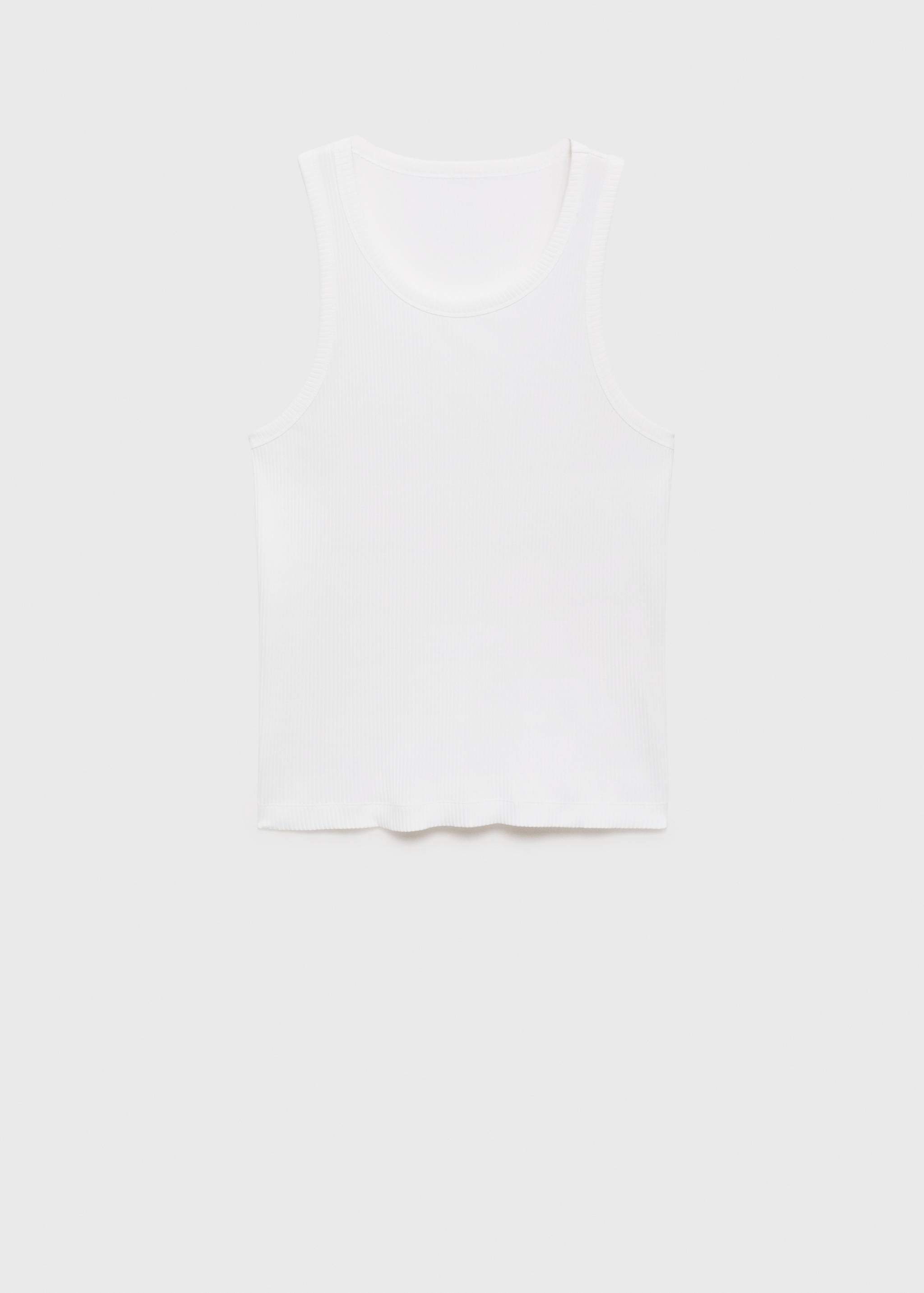 Slim-fit ribbed tank top - Article without model