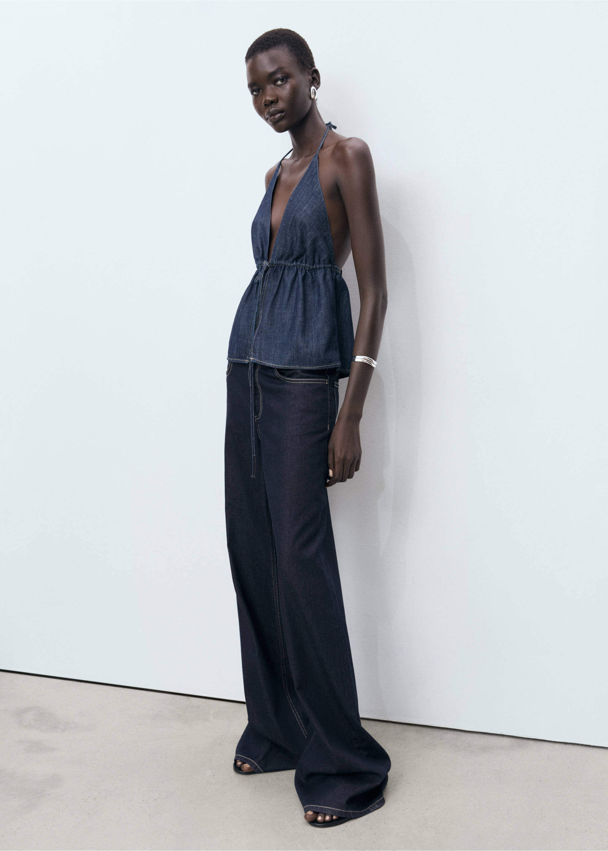 Low-rise wideleg jeans - General plane, Open Blue. Ref: 17072901-00.