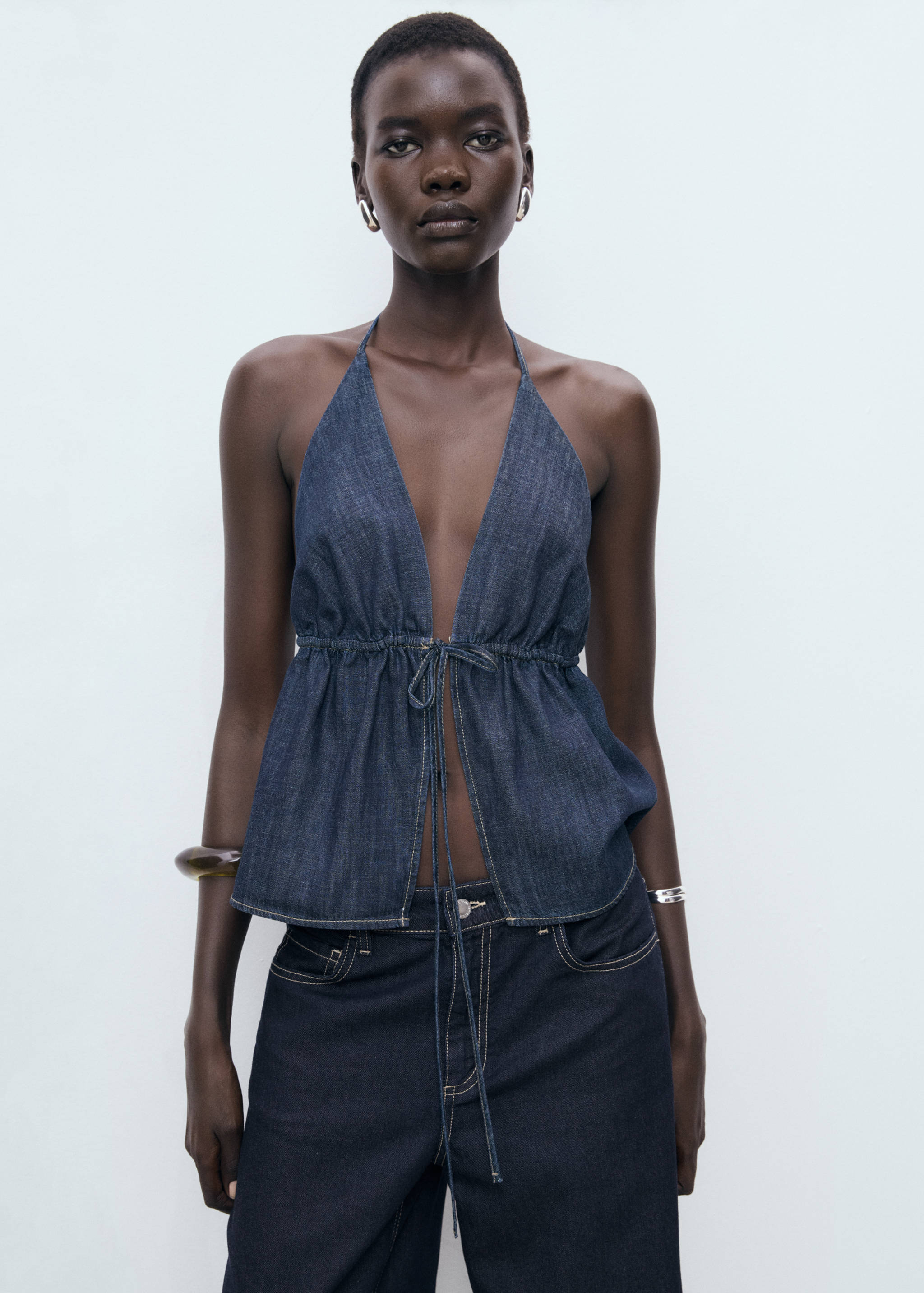 Low-rise wideleg jeans - Details of the article 1