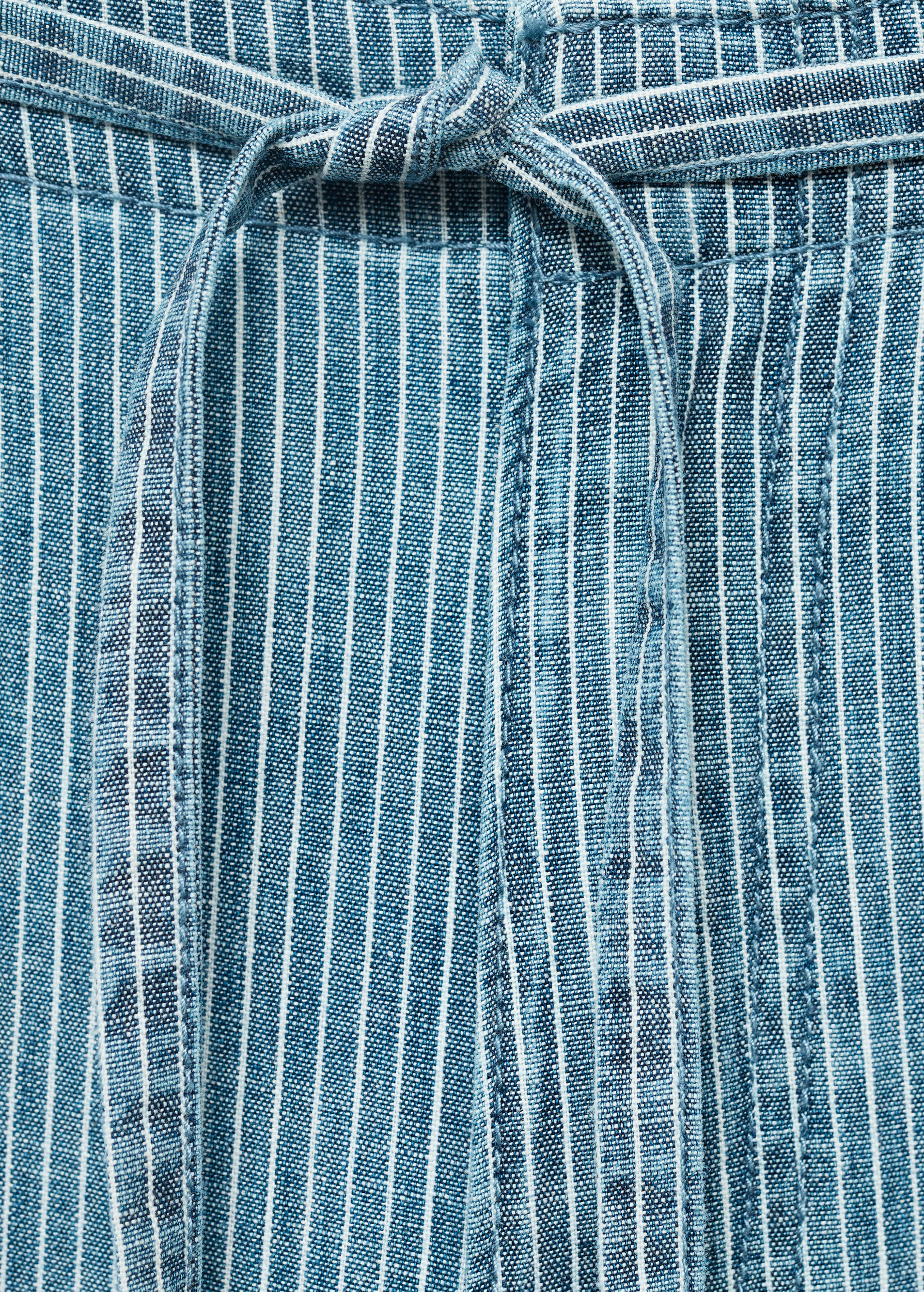 Wide leg denim trousers with belt - Details of the article 8