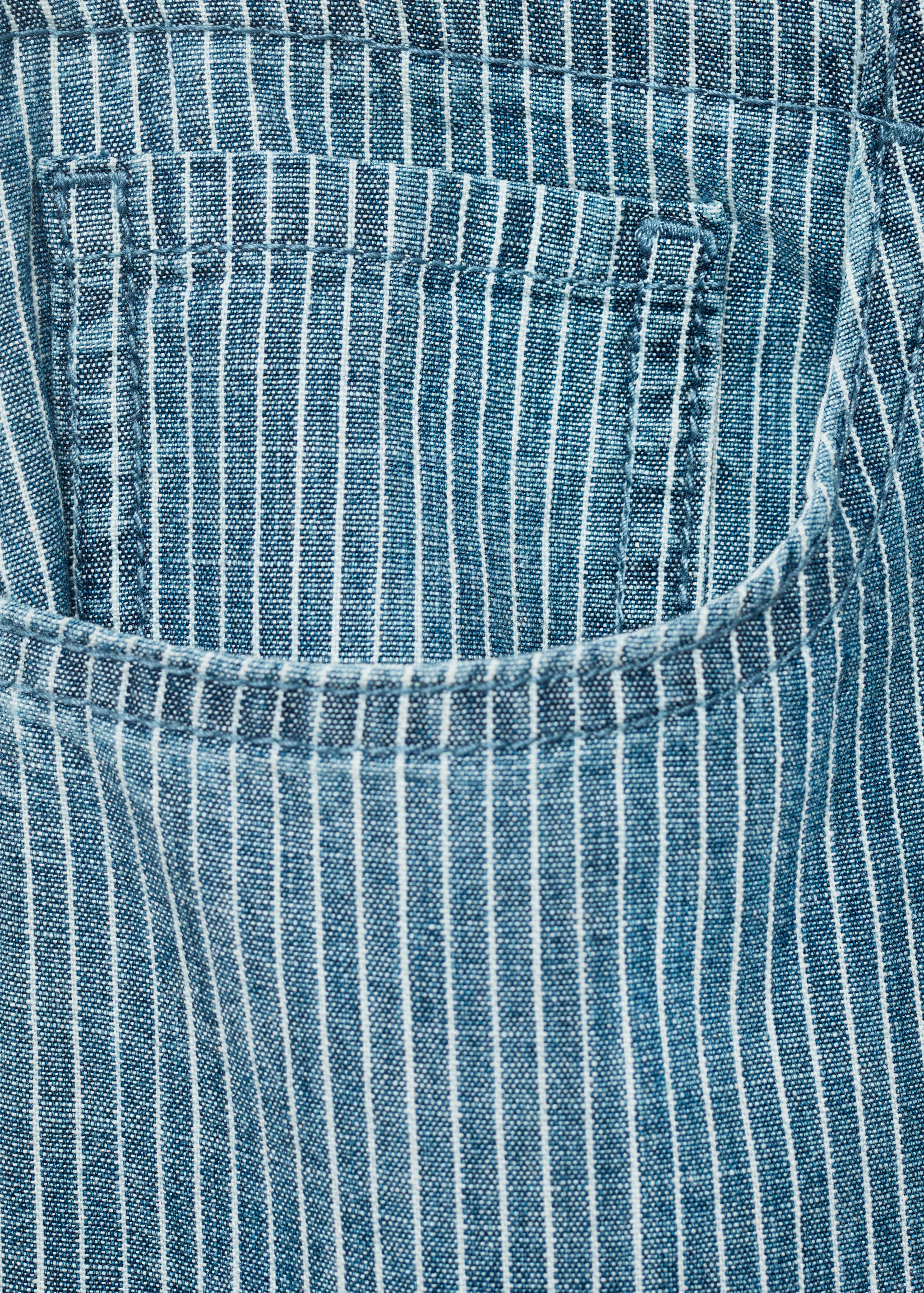 Wide leg denim trousers with belt - Details of the article 0