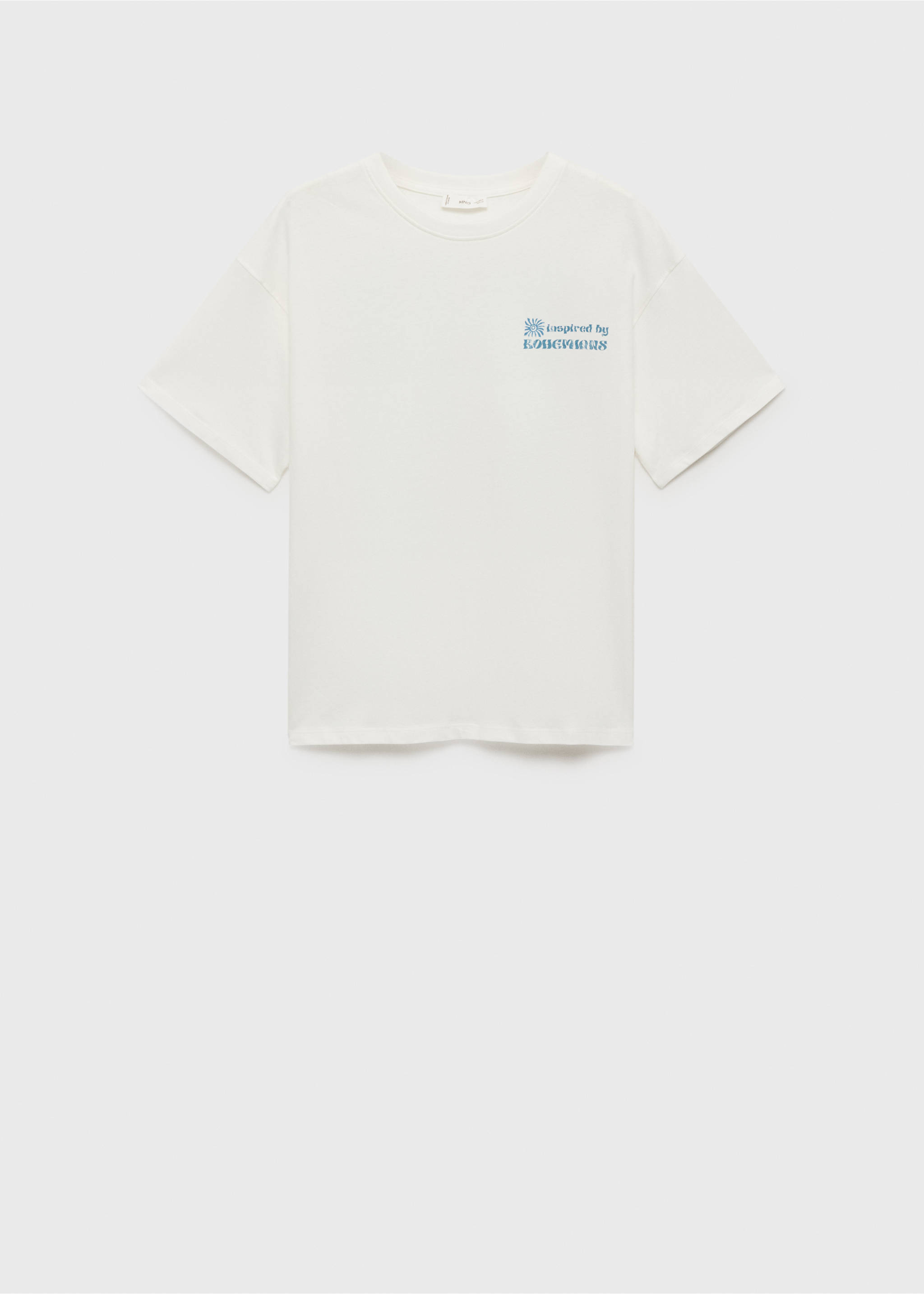 T-shirt coton imprimé - Article sans modèle, Blanc cassé. Ref: 17072906-00.