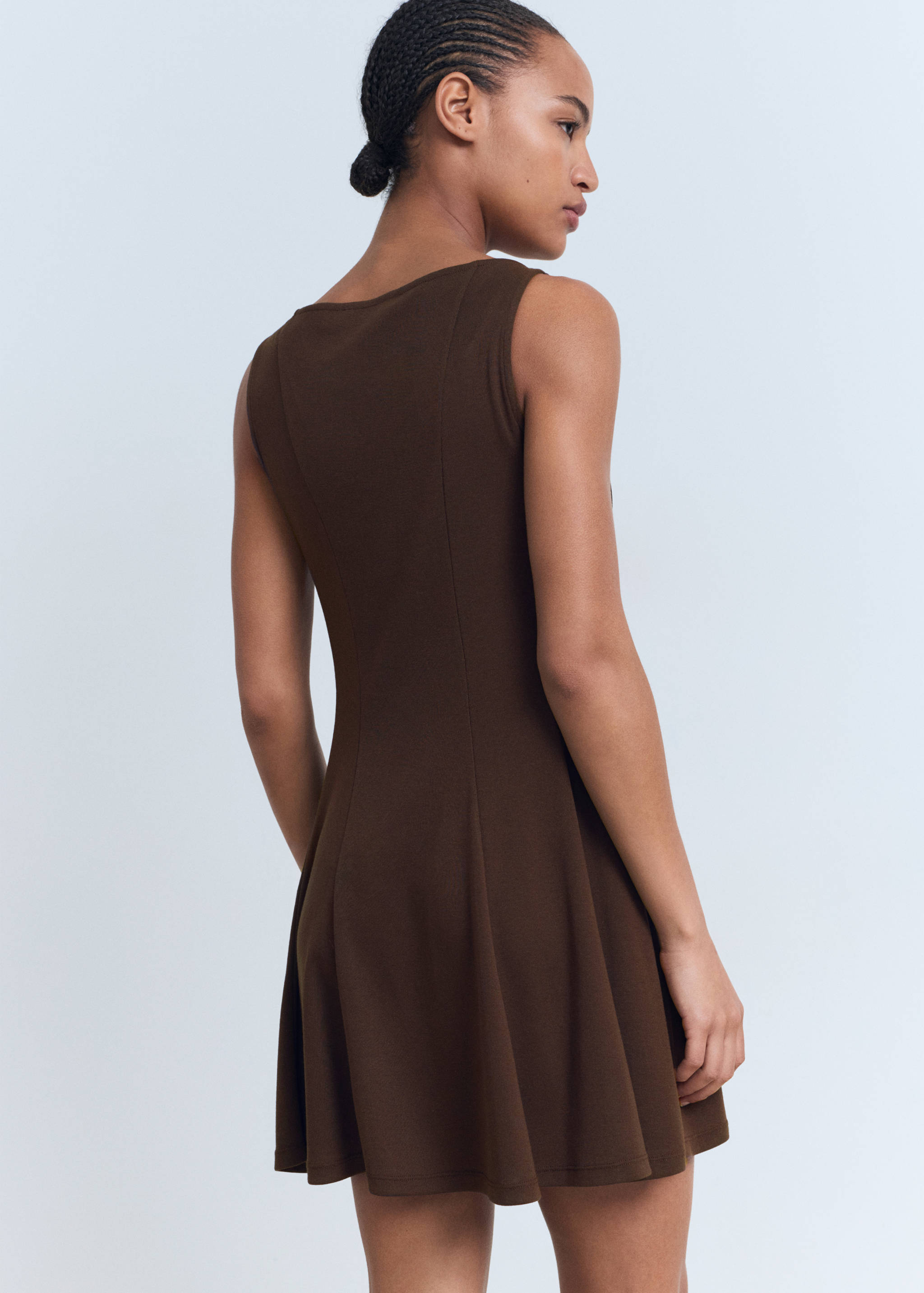 Pleated A-line dress - Reverse of the article