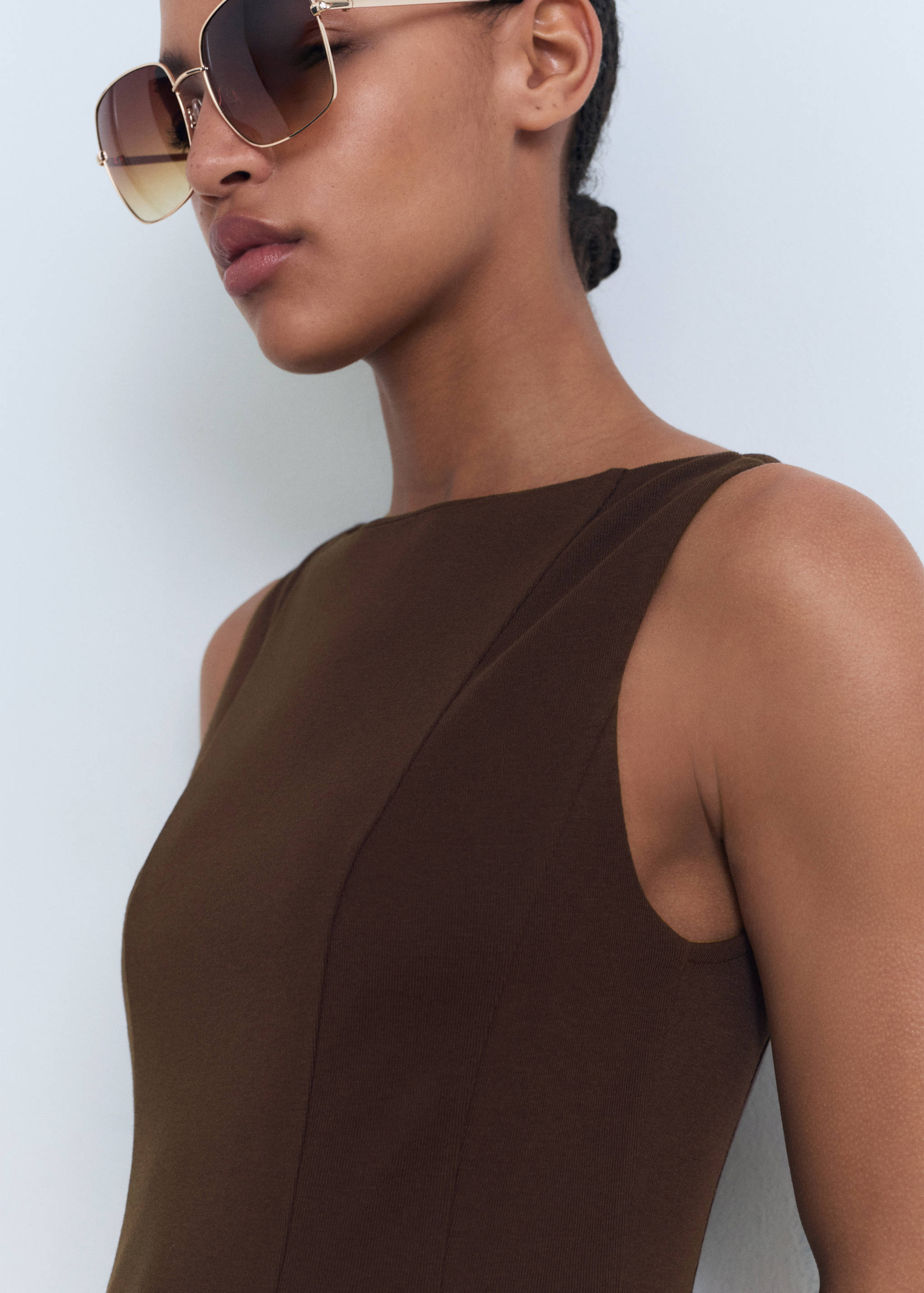 Pleated A-line dress - Details of the article 1