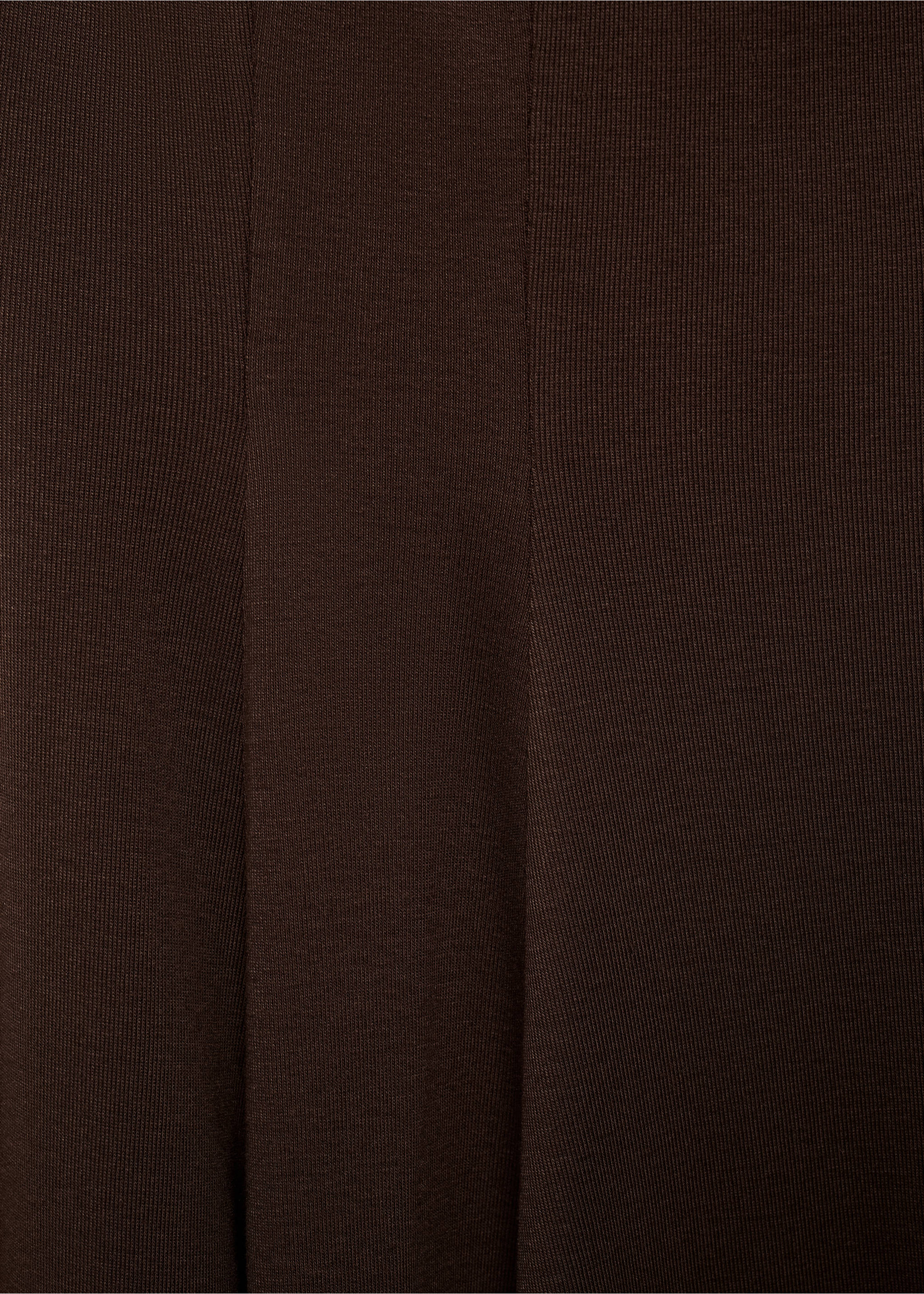 Pleated A-line dress - Details of the article 8, Chocolate. Ref: 17072909-00.