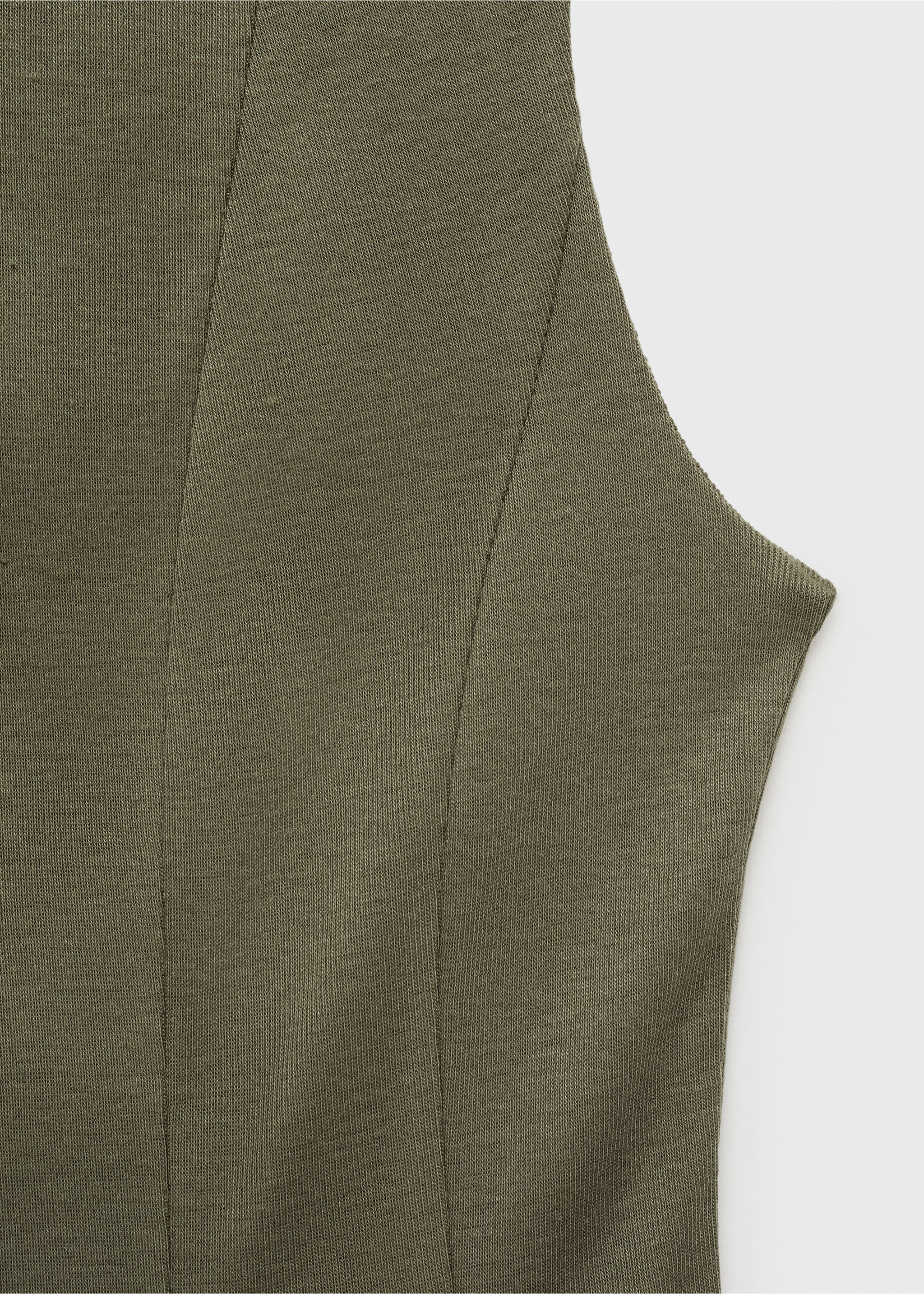 Rochie plisată evazată - Detaliu al articolului 8, Kaki. Ref: 17072909-00.