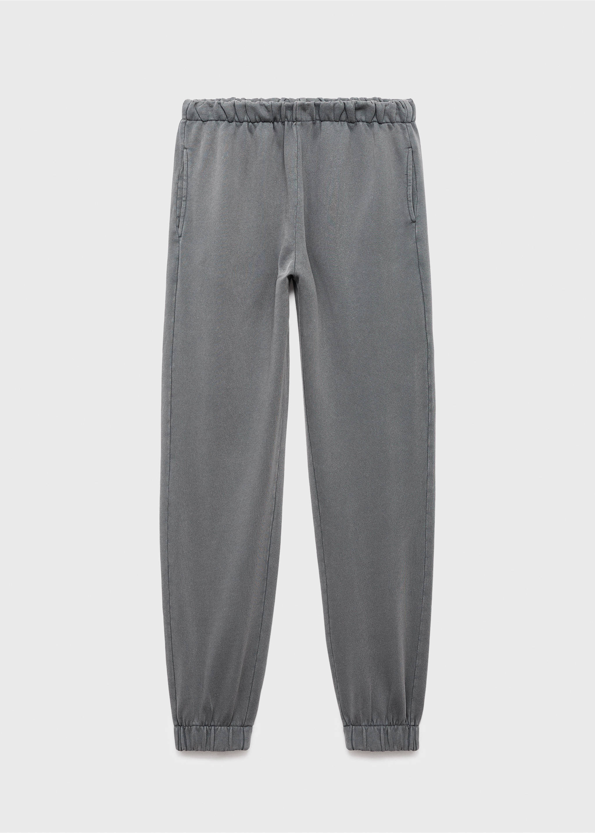 Cotton joggers with elastic waist - Article without model, Charcoal. Ref: 17072910-00.