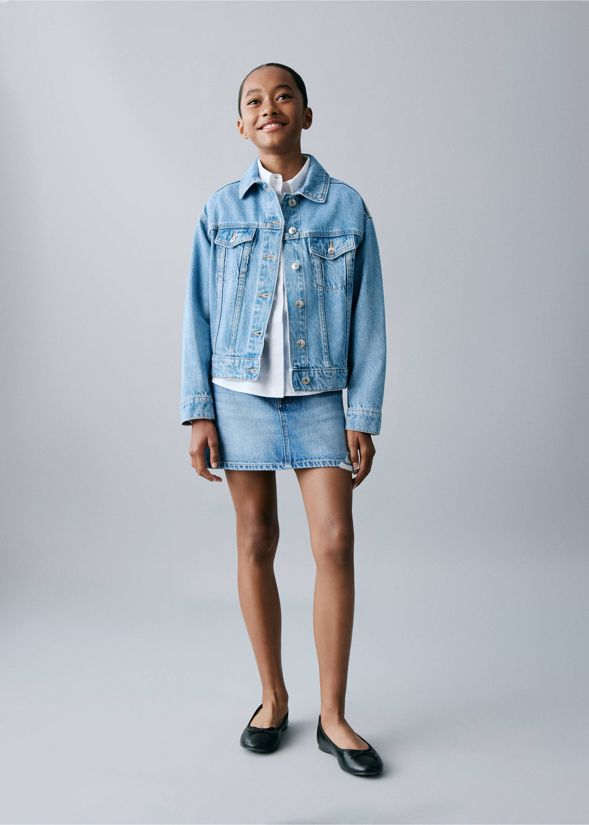 Basic denim jacket - General plane, Medium Blue. Ref: 17072911-00.