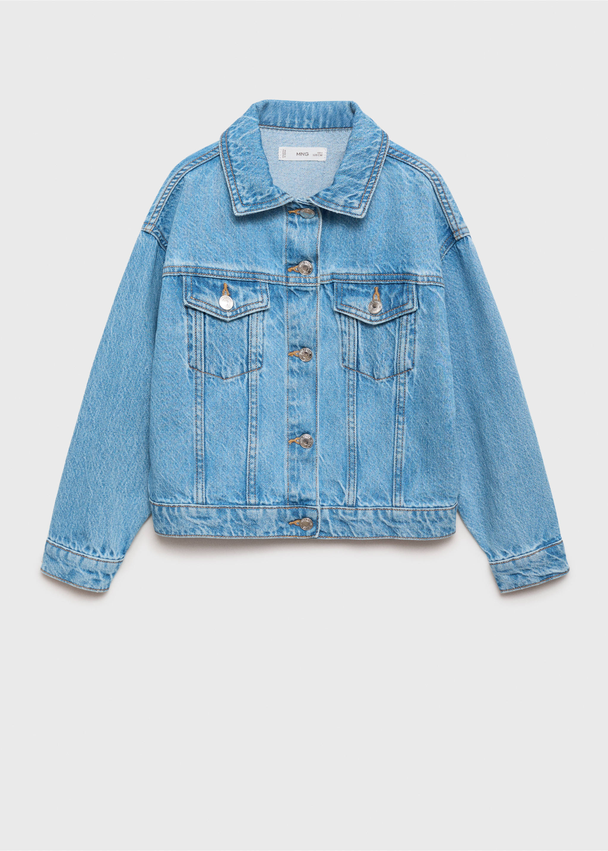 Basic denim jacket - Article without model, Medium Blue. Ref: 17072911-00.