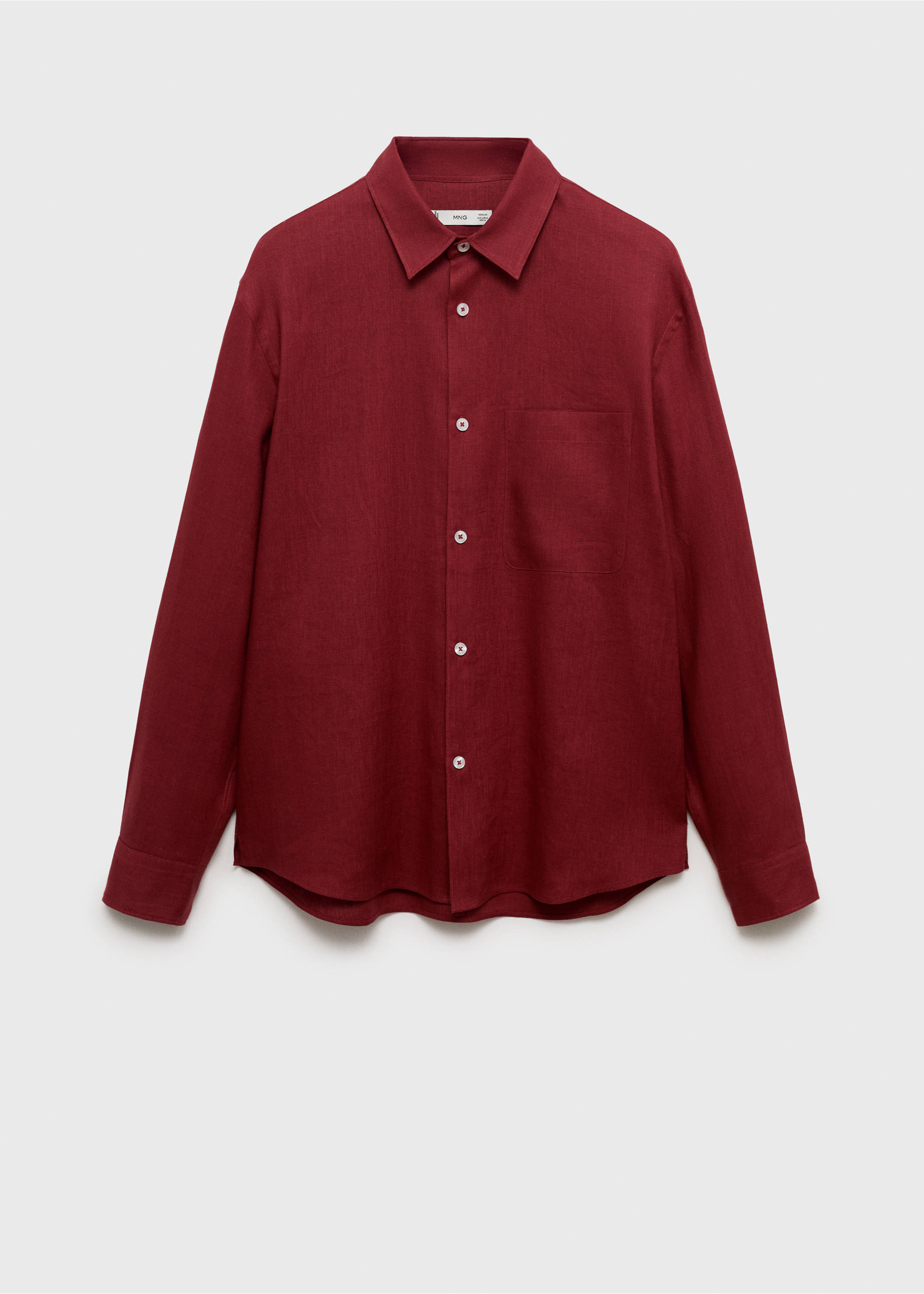 Chemise 100 % lin avec poche - Article sans modèle, Cerise. Ref: 17072912-00.