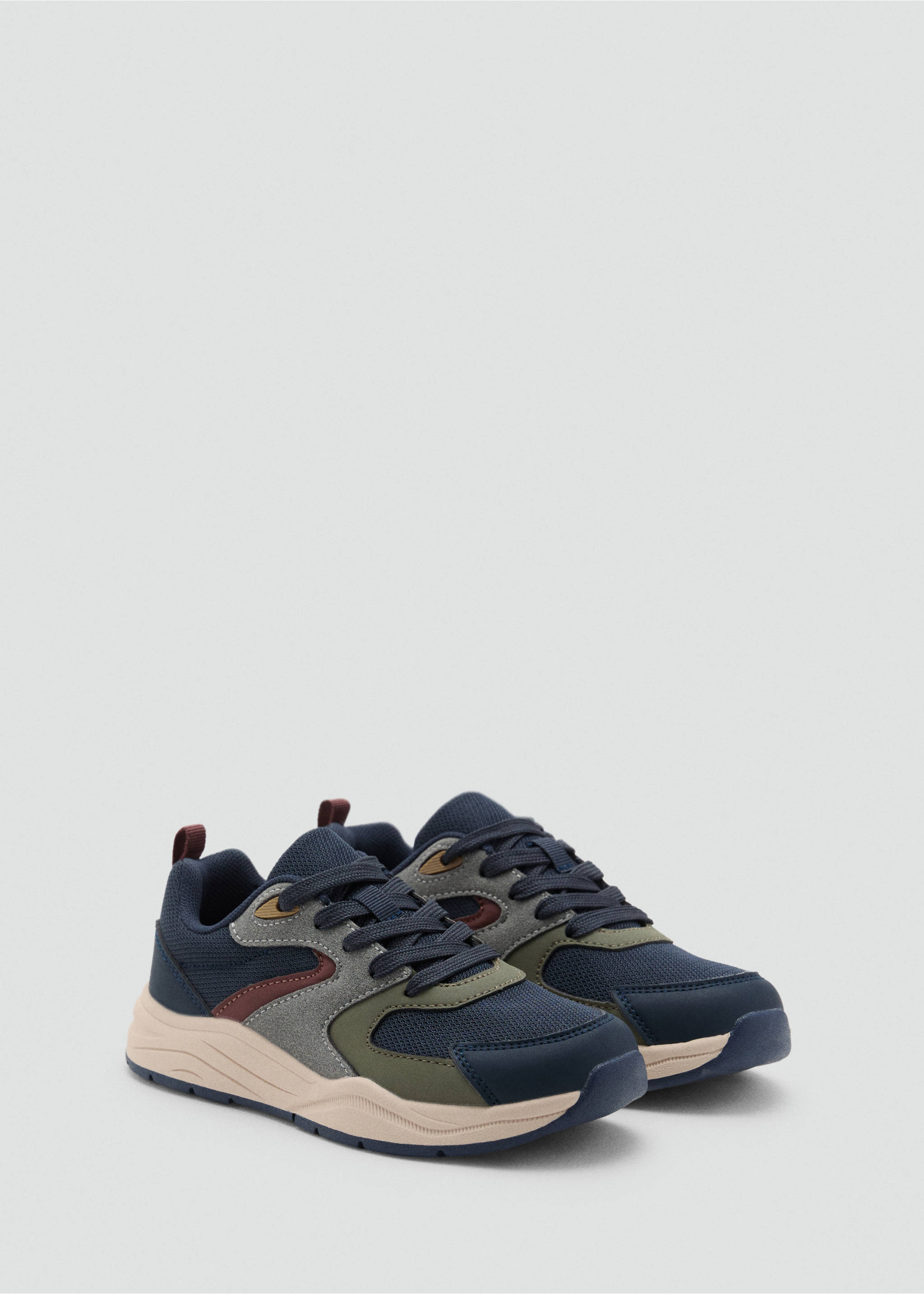 Combined trainers with laces - Medium plane, Blue. Ref: 17072917-00.