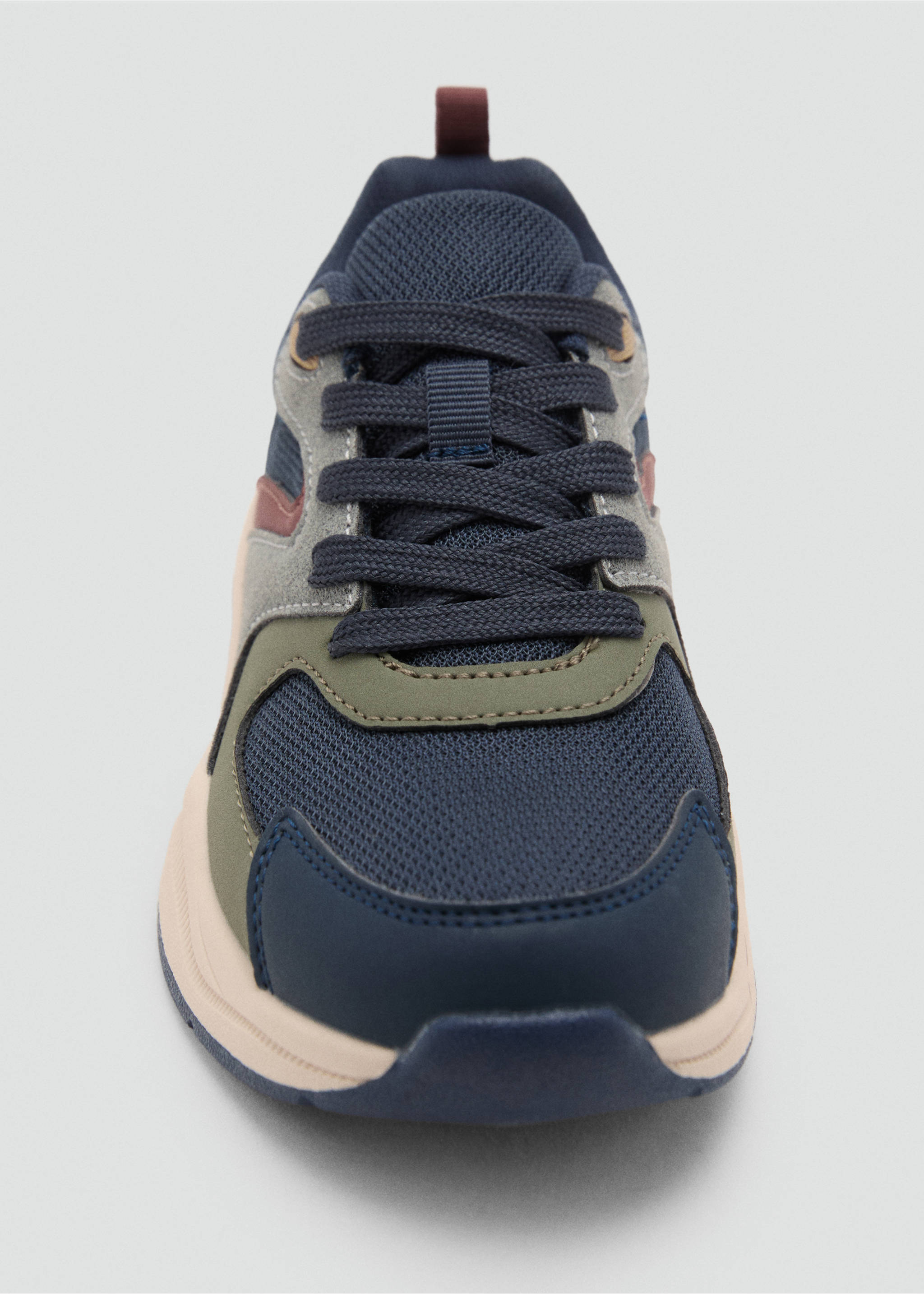 Combined trainers with laces - Details of the article 2, Blue. Ref: 17072917-00.
