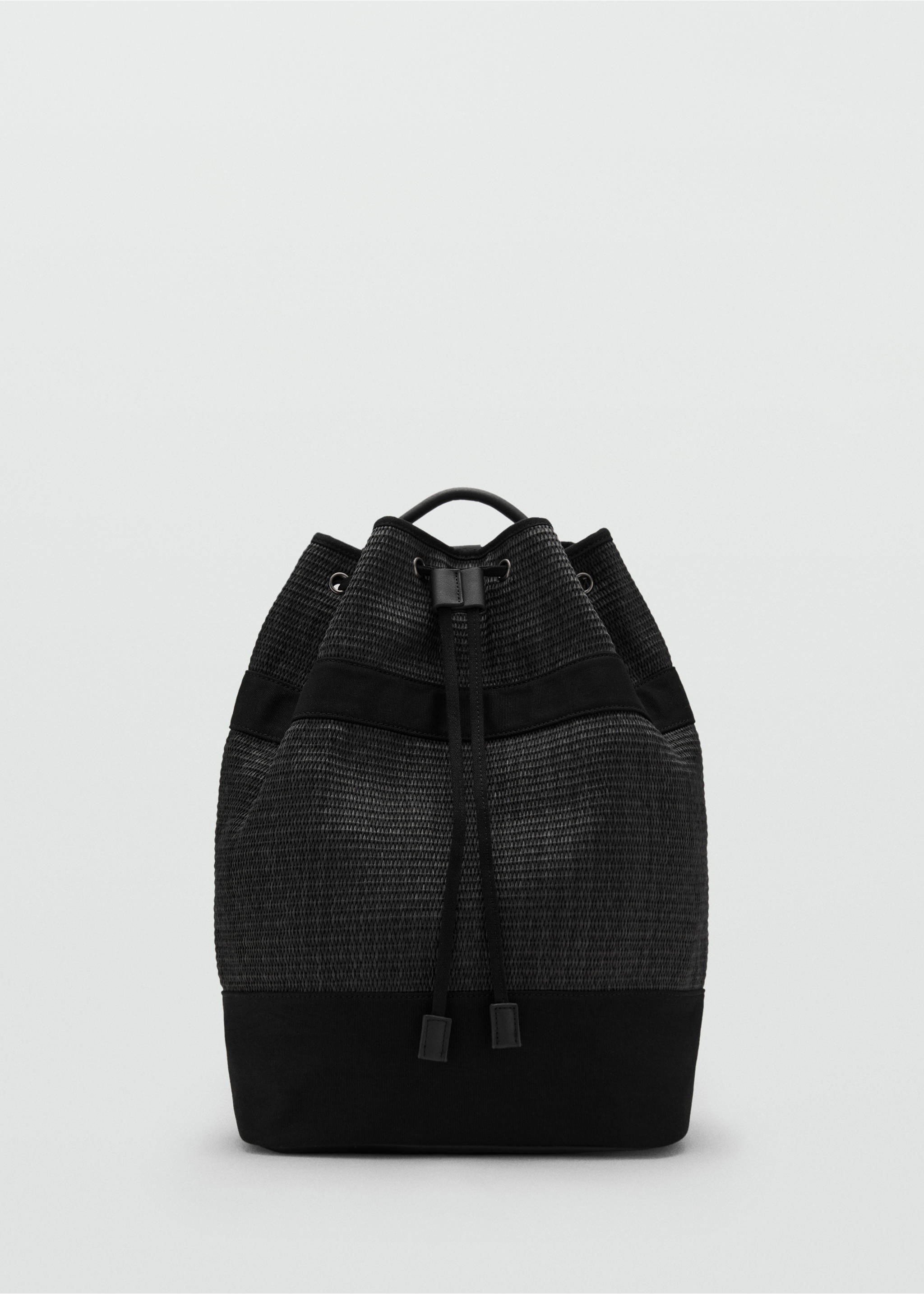 Lace-up sack backpack - Article without model, Black. Ref: 17072918-00.