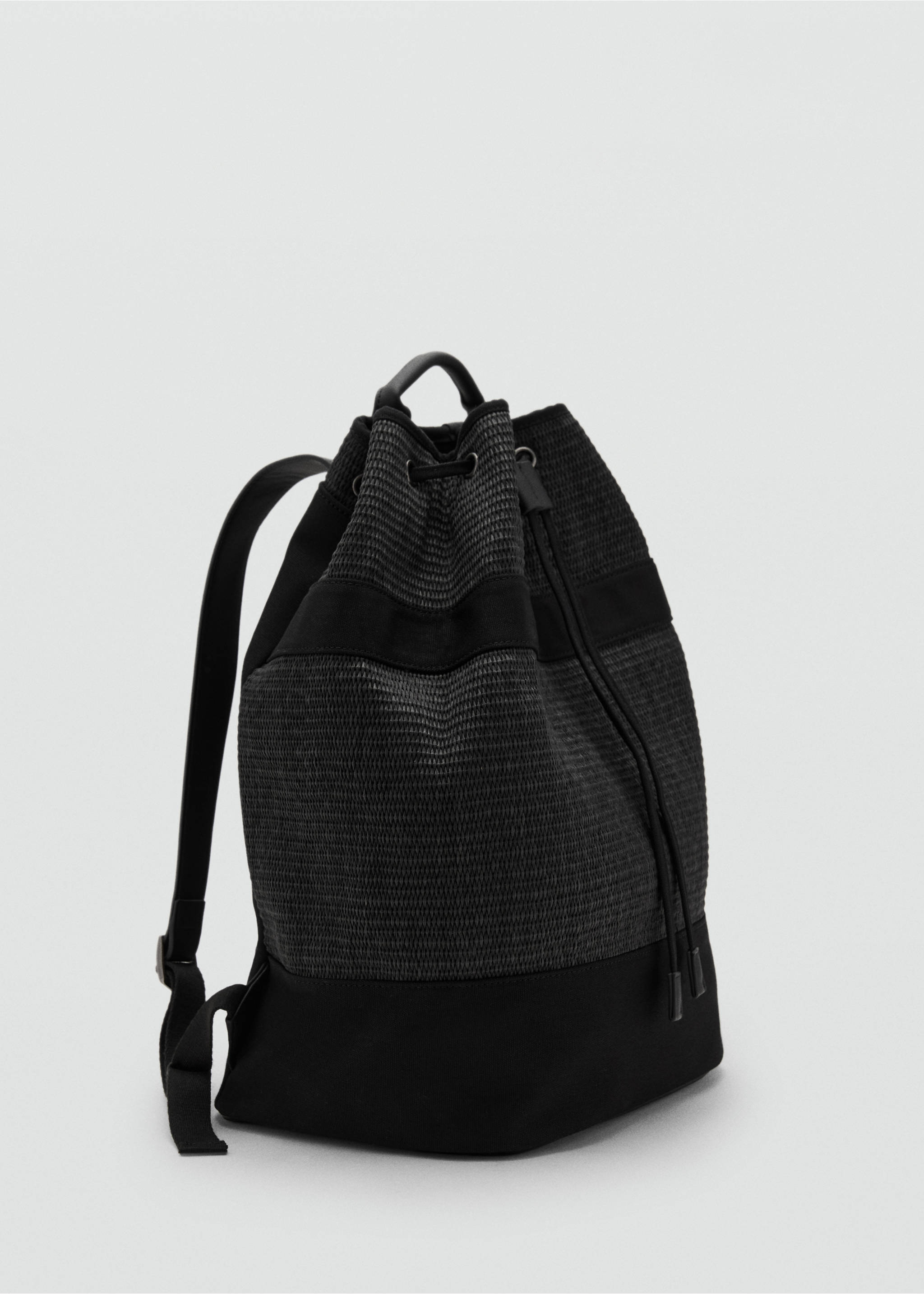 Lace-up sack backpack - Medium plane, Black. Ref: 17072918-00.