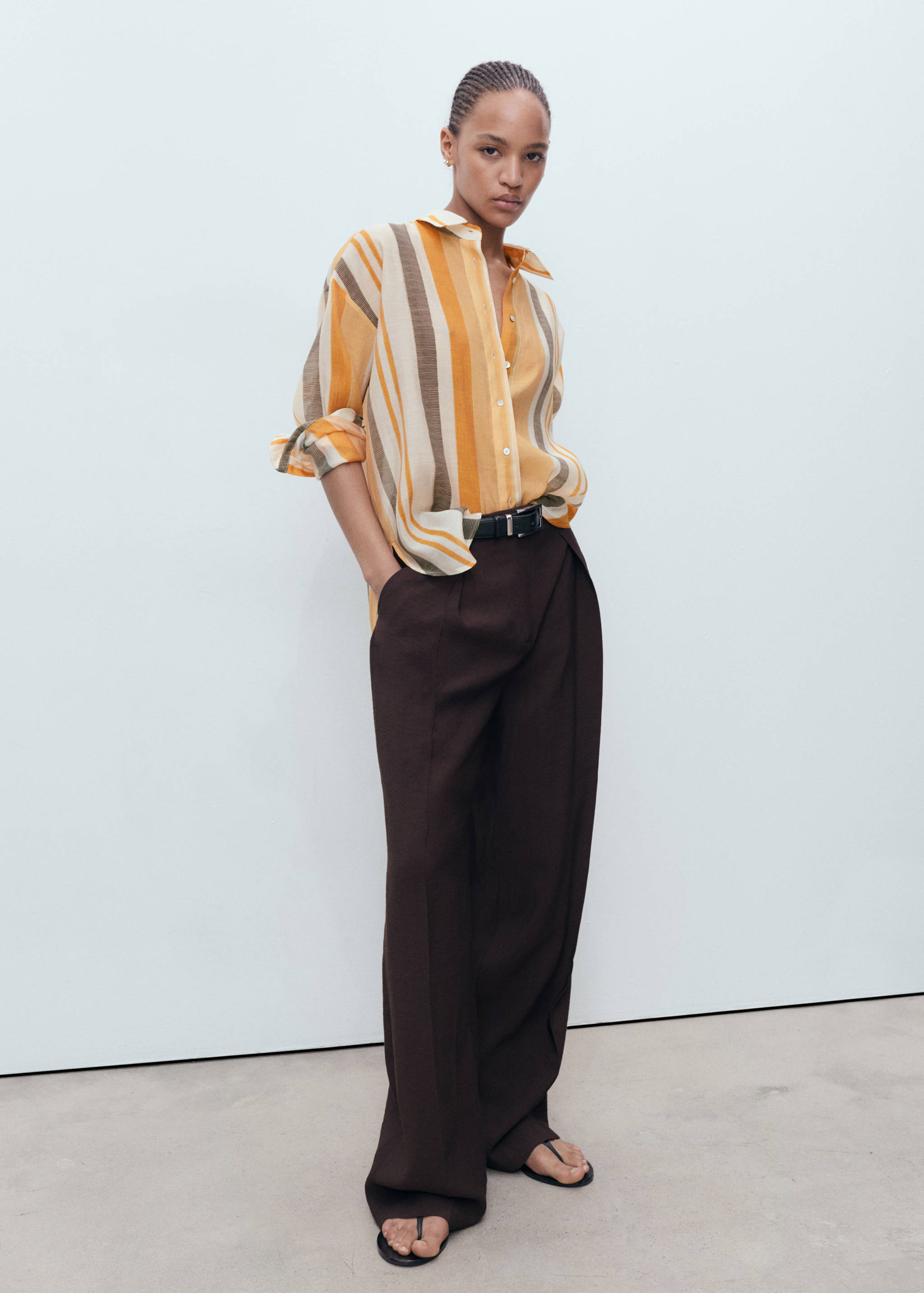 Lyocell striped shirt - General plane