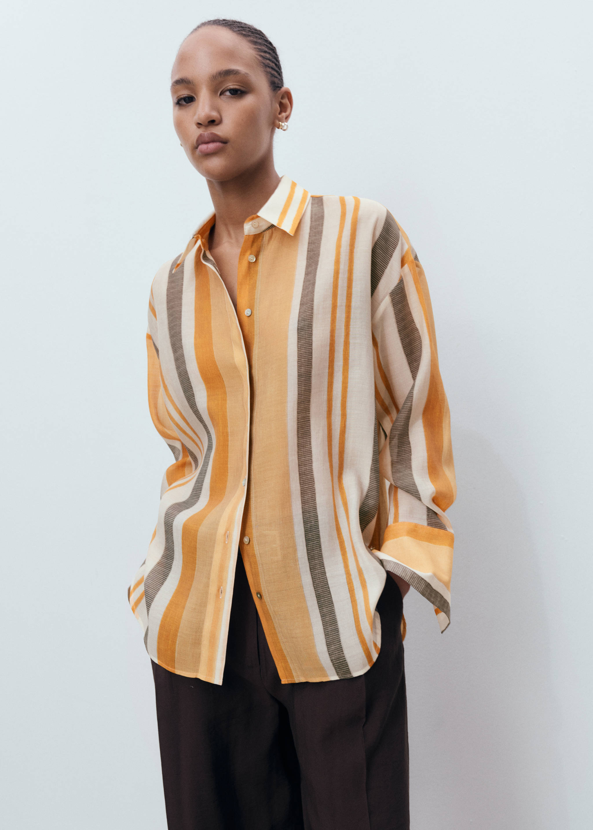 Lyocell striped shirt - Medium plane