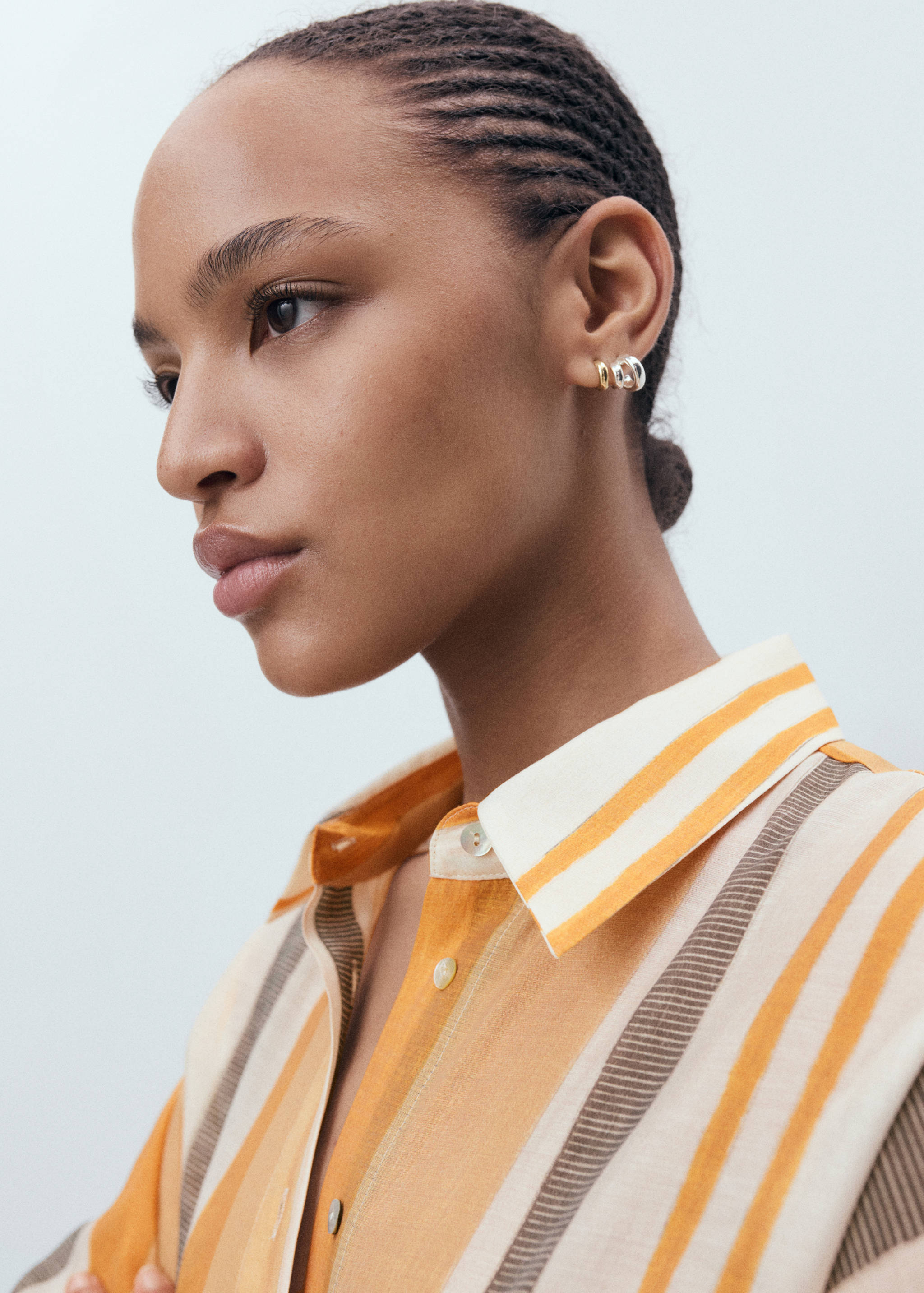 Lyocell striped shirt - Details of the article 1