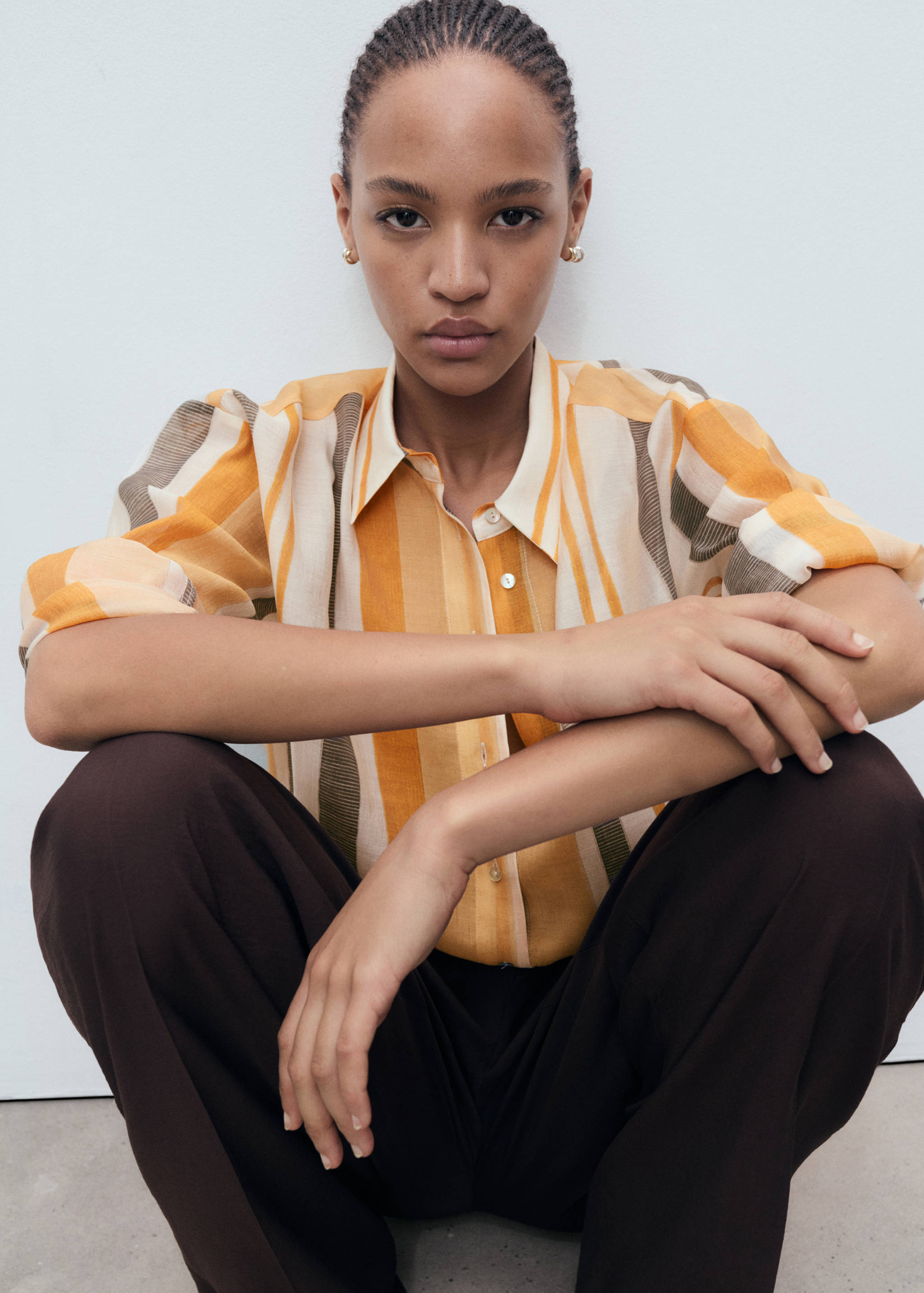Lyocell striped shirt - Details of the article 2
