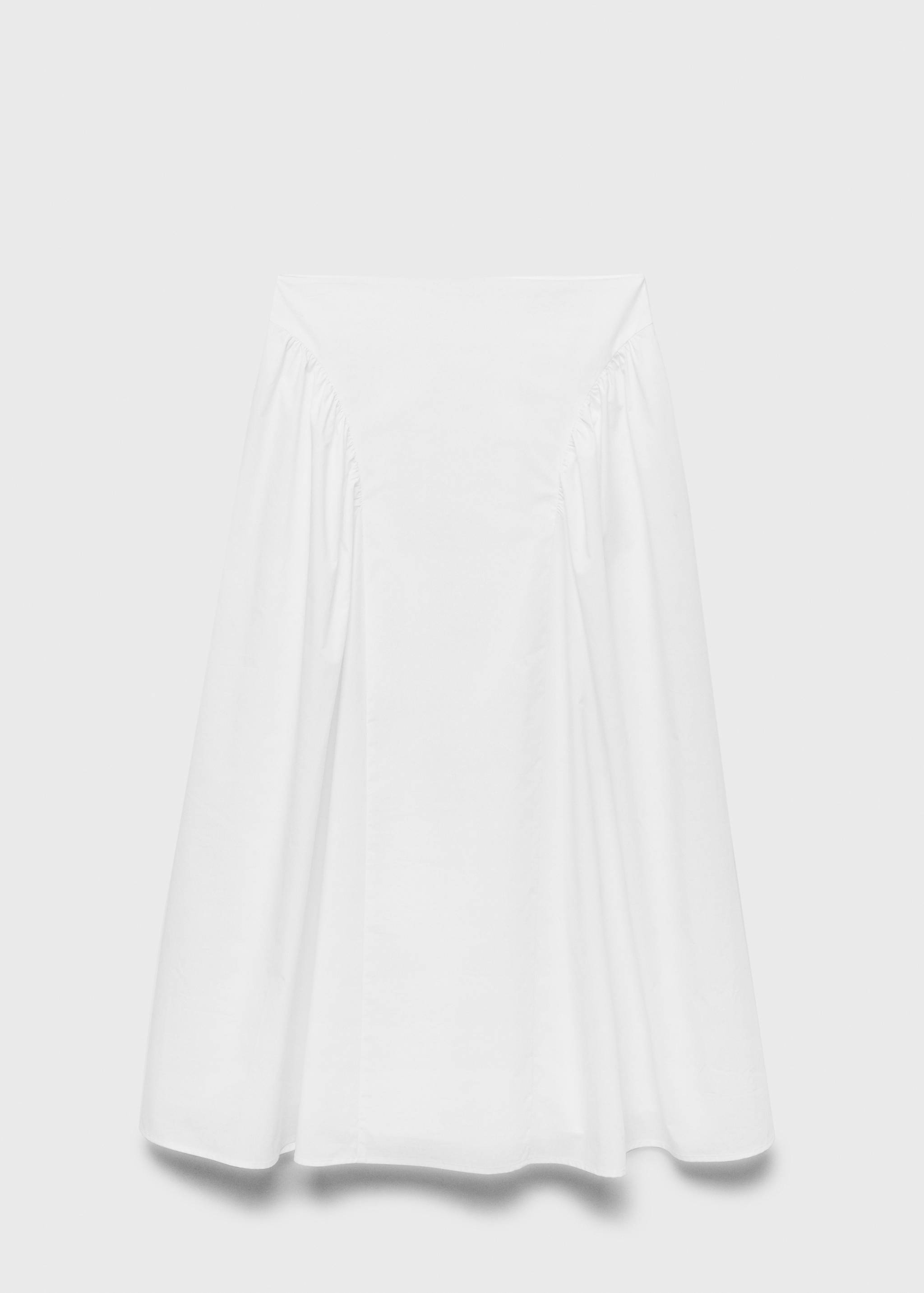 Midi cotton skirt with pleats - Article without model