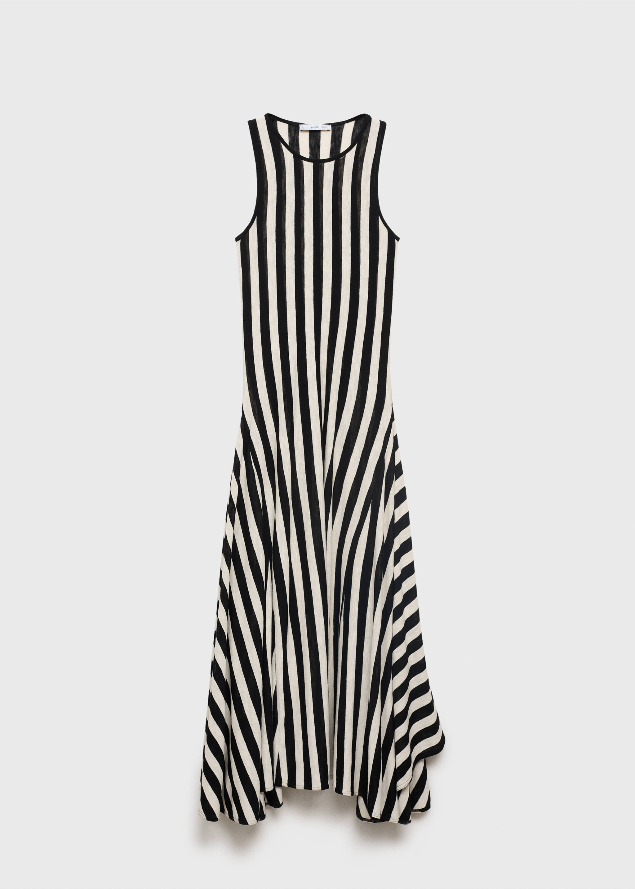 Asymmetrical low-knit dress - Article without model, Black. Ref: 17072926-00.