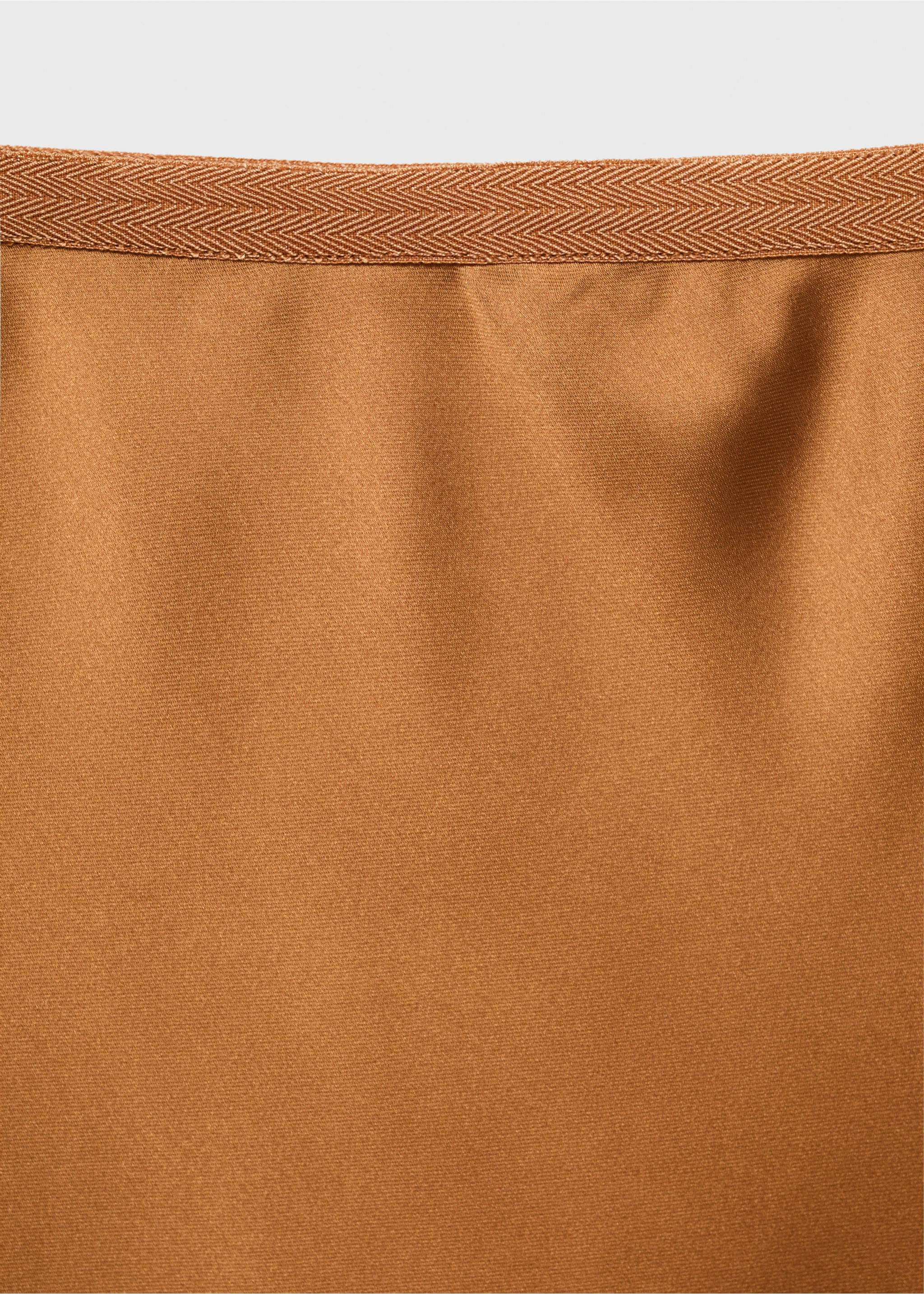 Midi satin skirt - Details of the article 0, Cognac. Ref: 17072928-00.