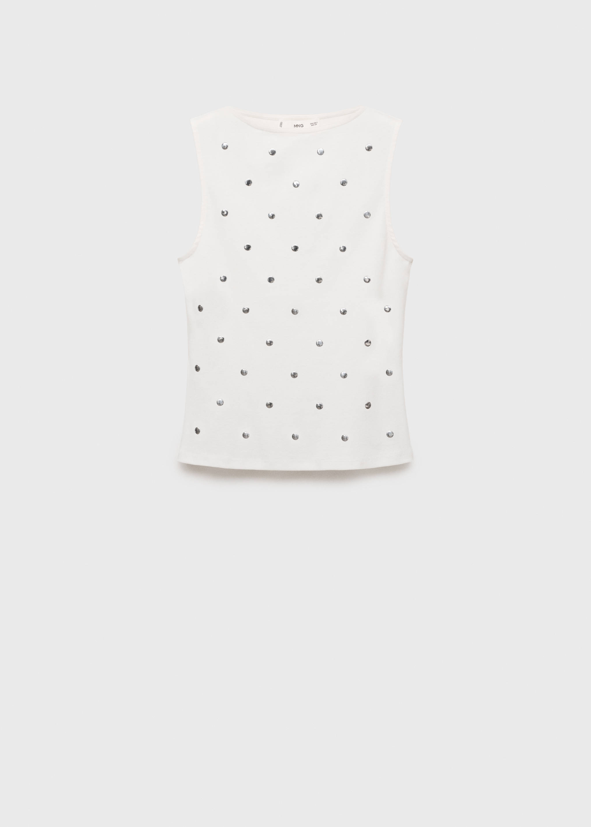 Cotton studded top - Women | MANGO OUTLET USA