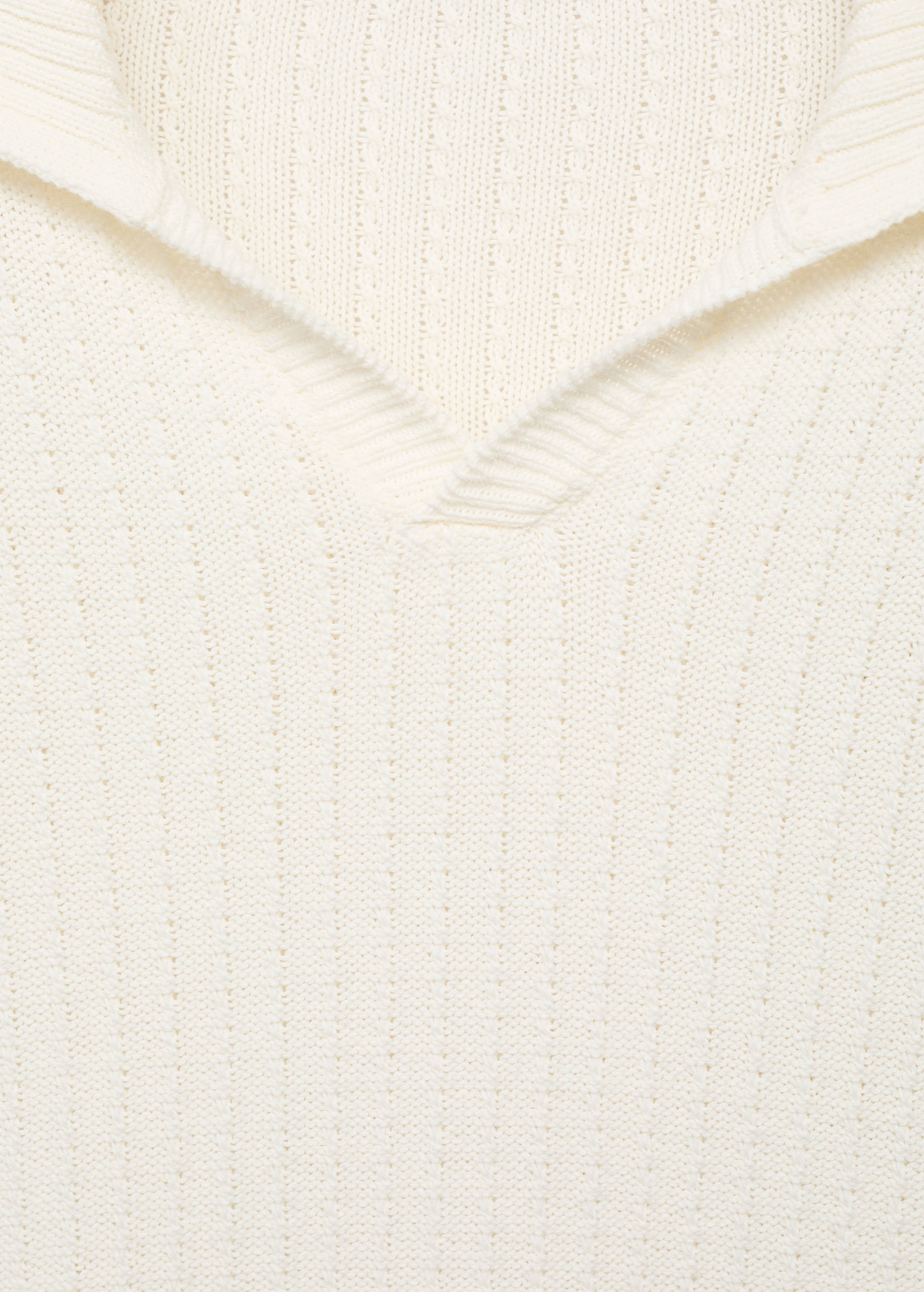 Strukturiertes Strick-Poloshirt aus 100 % Baumwolle - Detail des Artikels 8