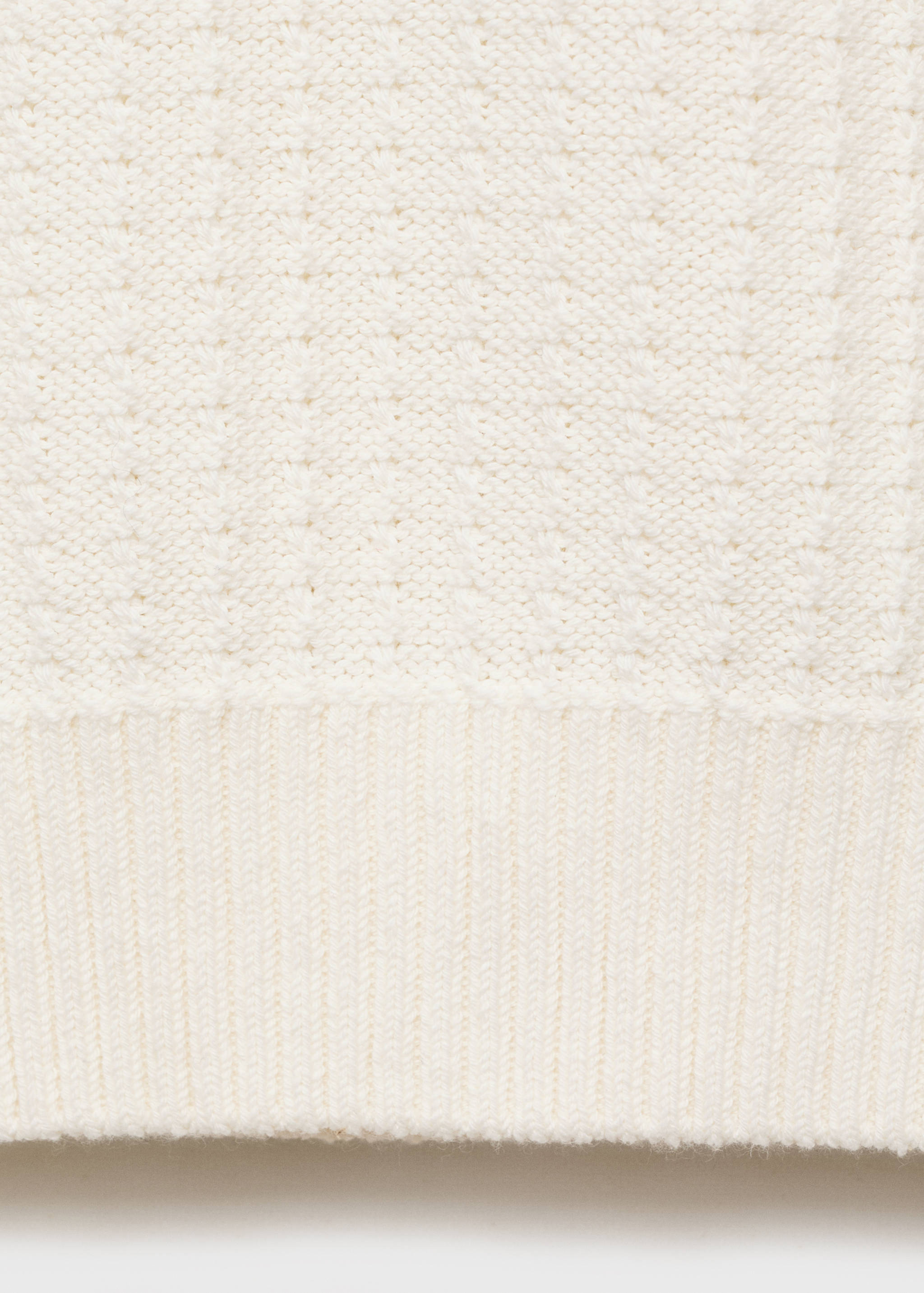 Strukturiertes Strick-Poloshirt aus 100 % Baumwolle - Detail des Artikels 0