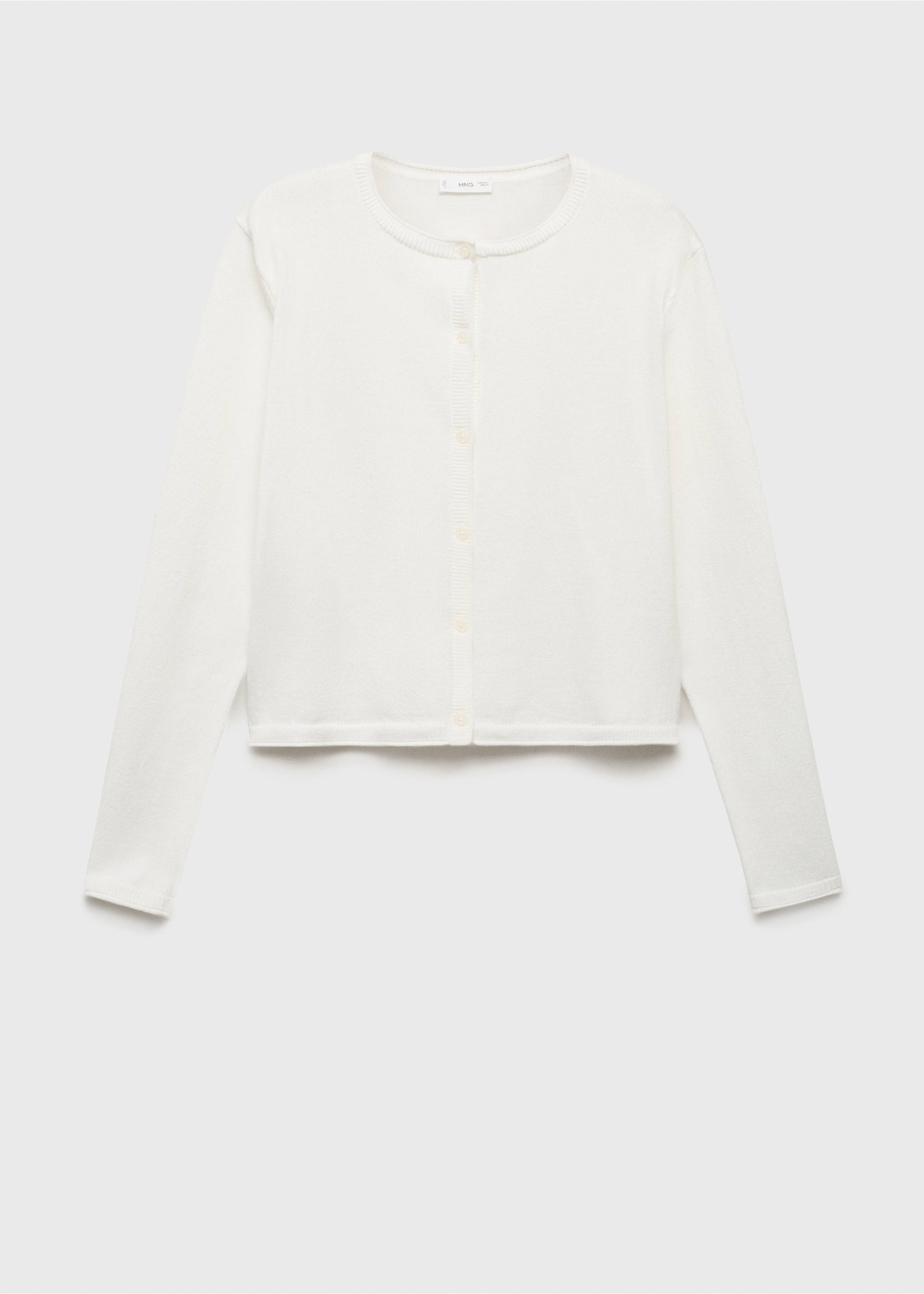 Knitted button cardigan - Article without model, Off White. Ref: 17073273-00.