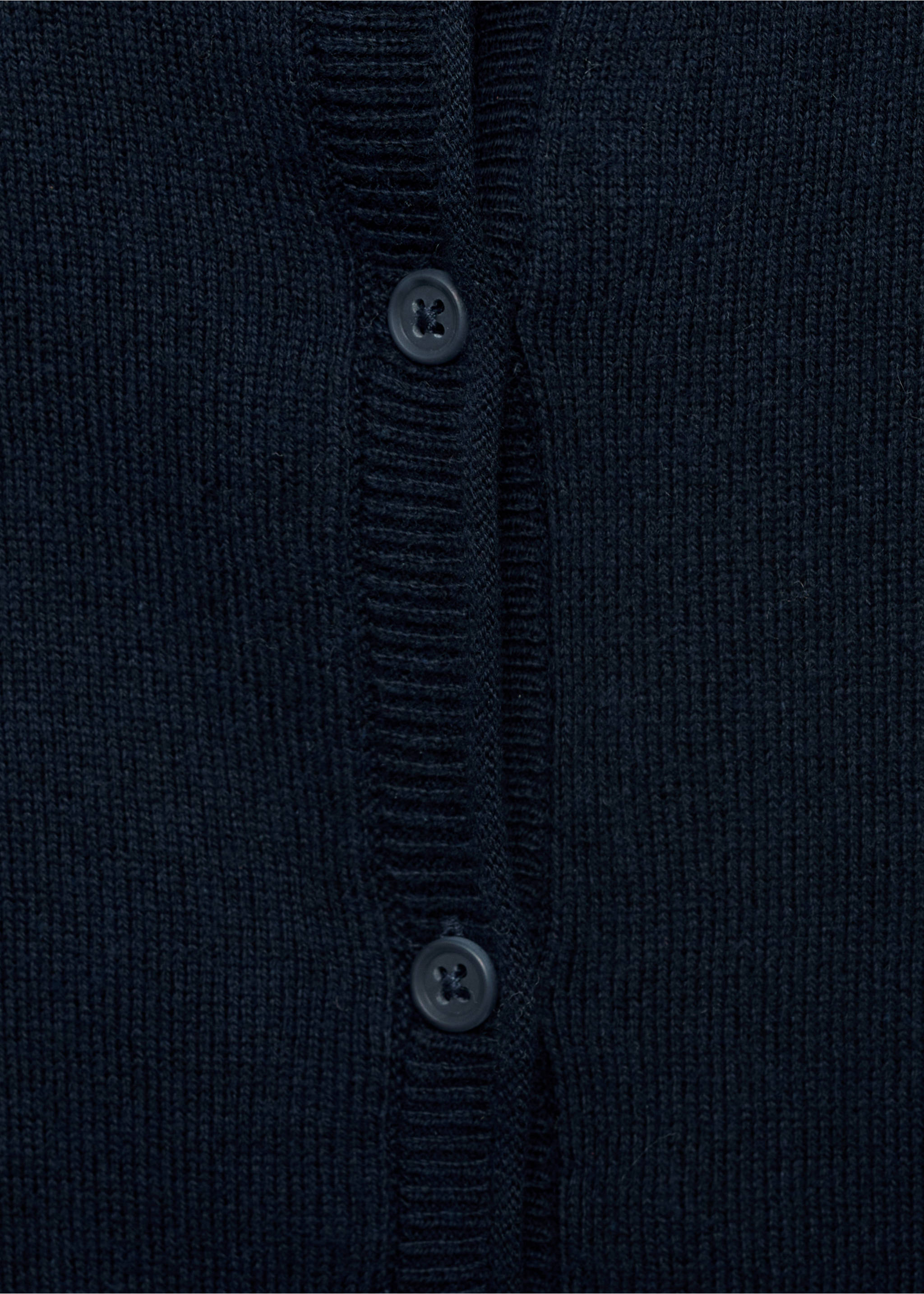 Knitted button cardigan - Details of the article 8, Navy. Ref: 17073273-00.