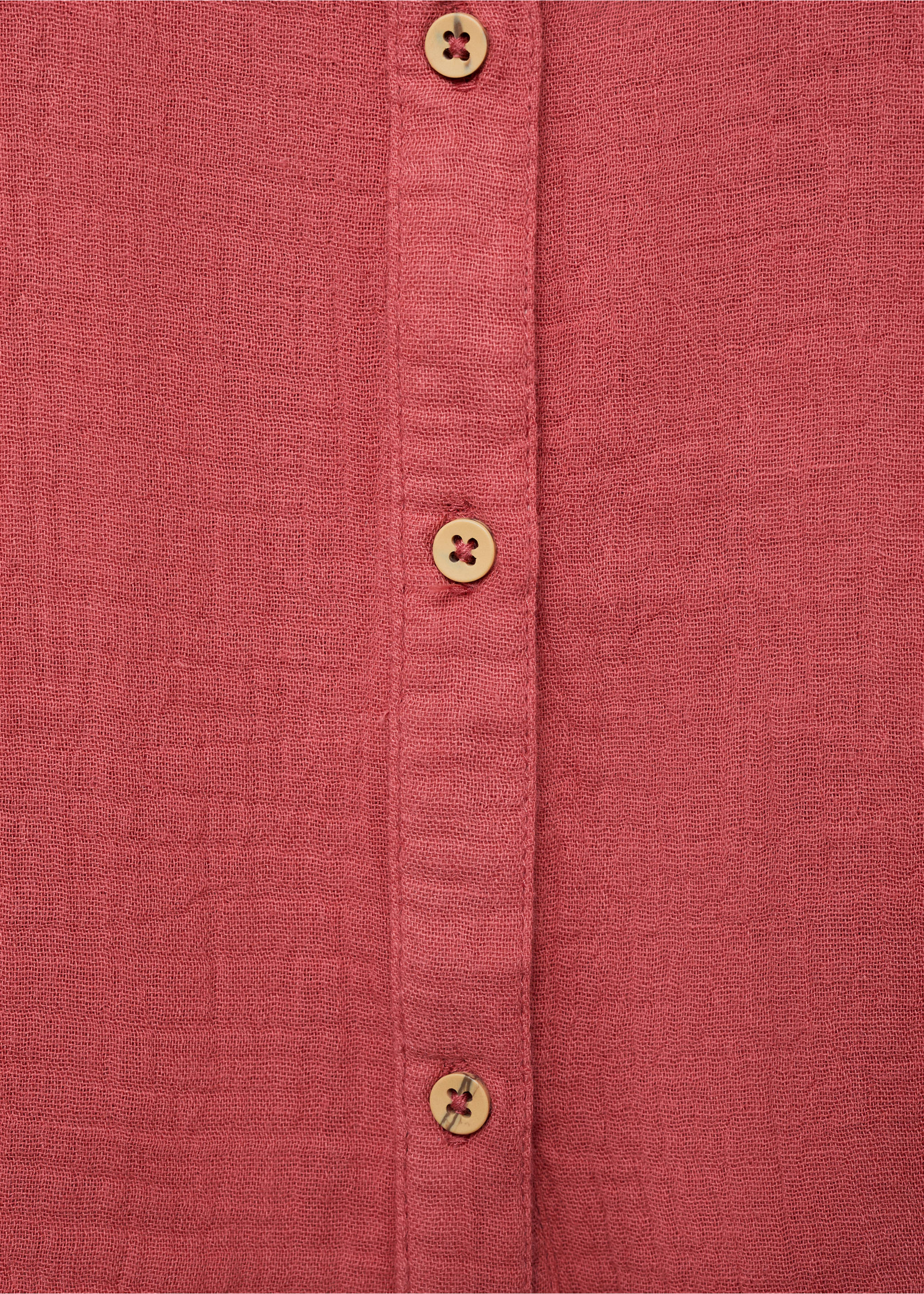 Bambula embroidered blouse - Details of the article 0, Maroon. Ref: 17073277-00.