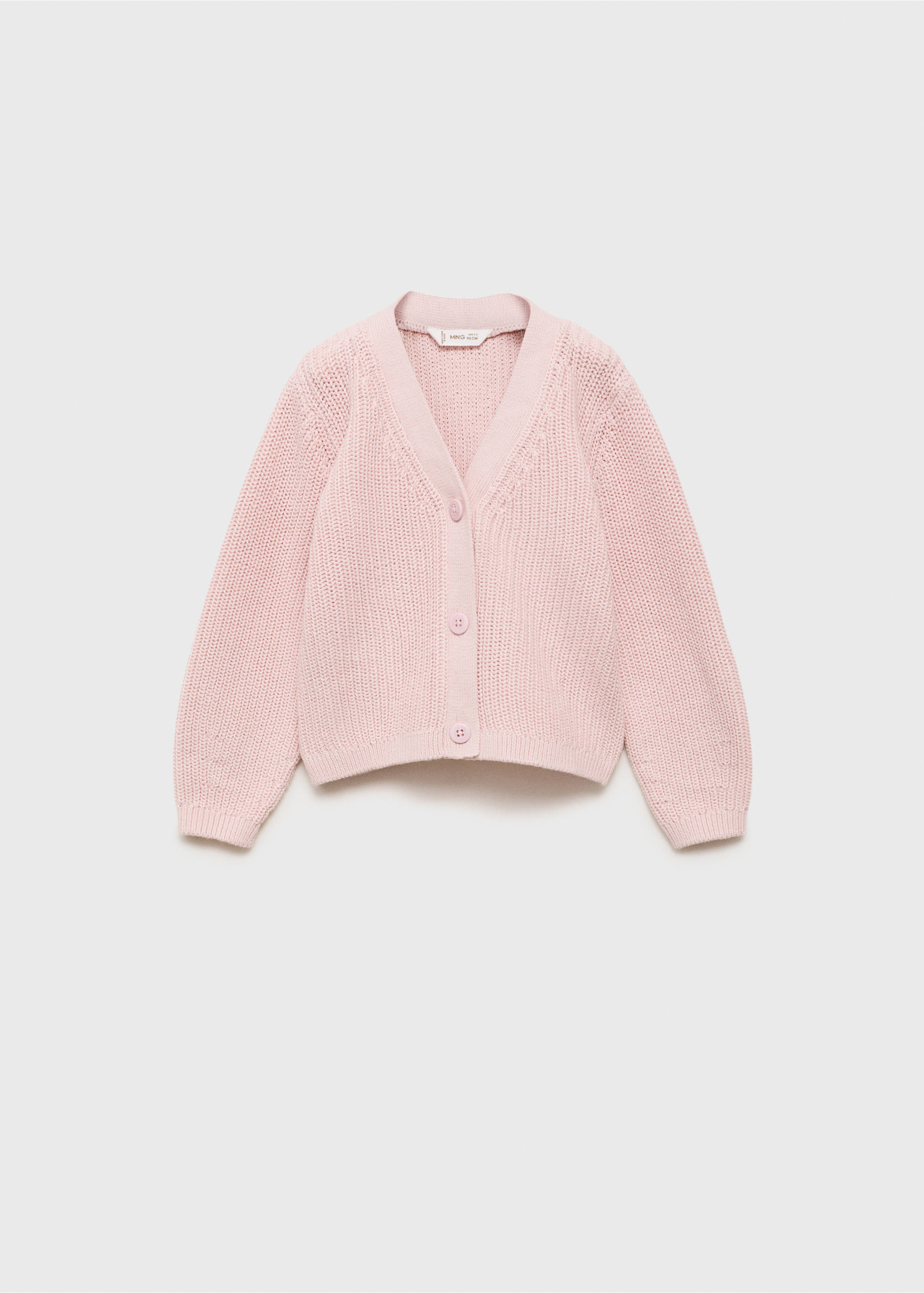 Gebreid vest met knopen - Artikel zonder model, Pastelroze. Ref: 17073279-00.