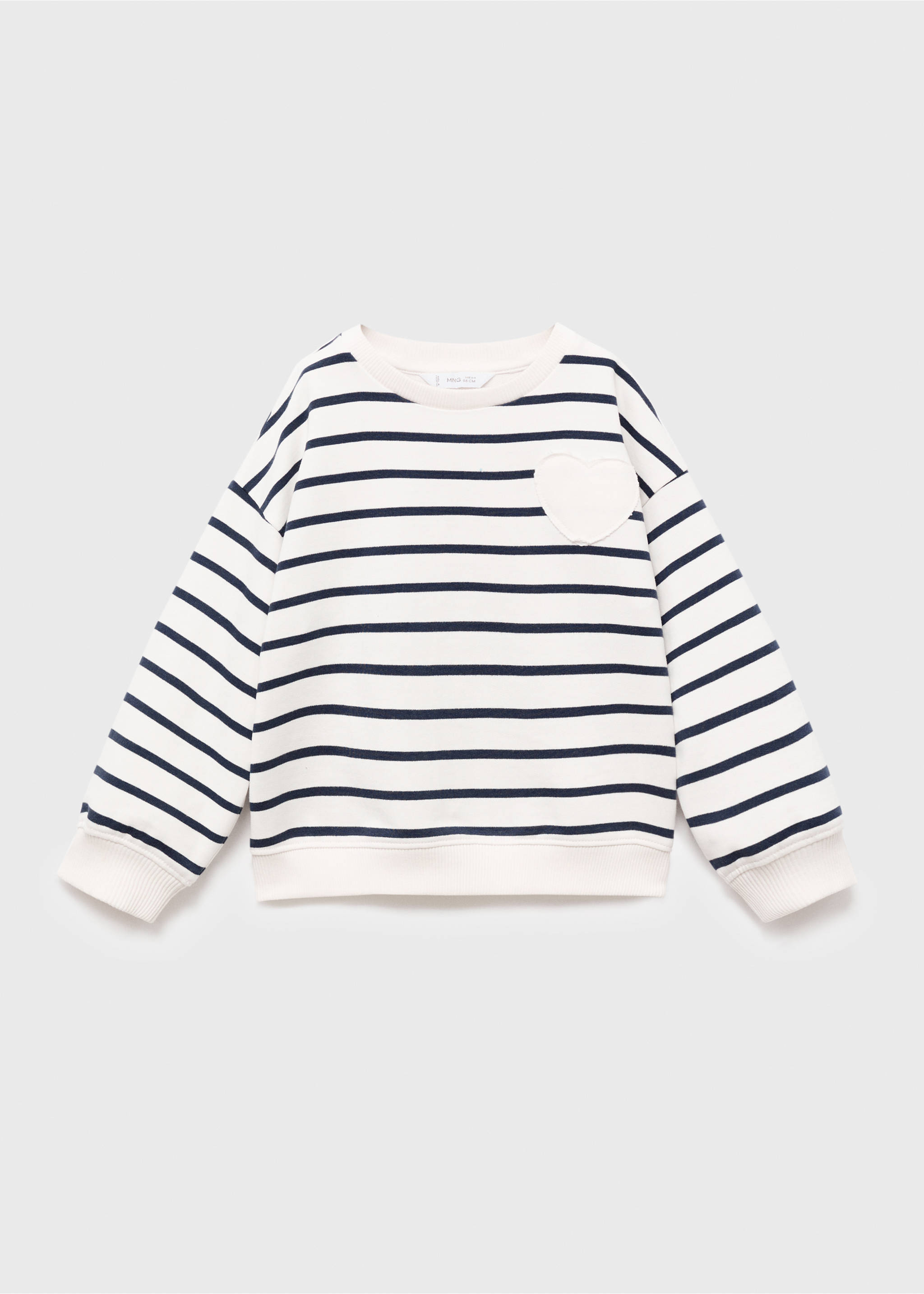 Sudadera bordado corazón - Artículo sin modelo, Blanco roto. Ref: 17073282-00.