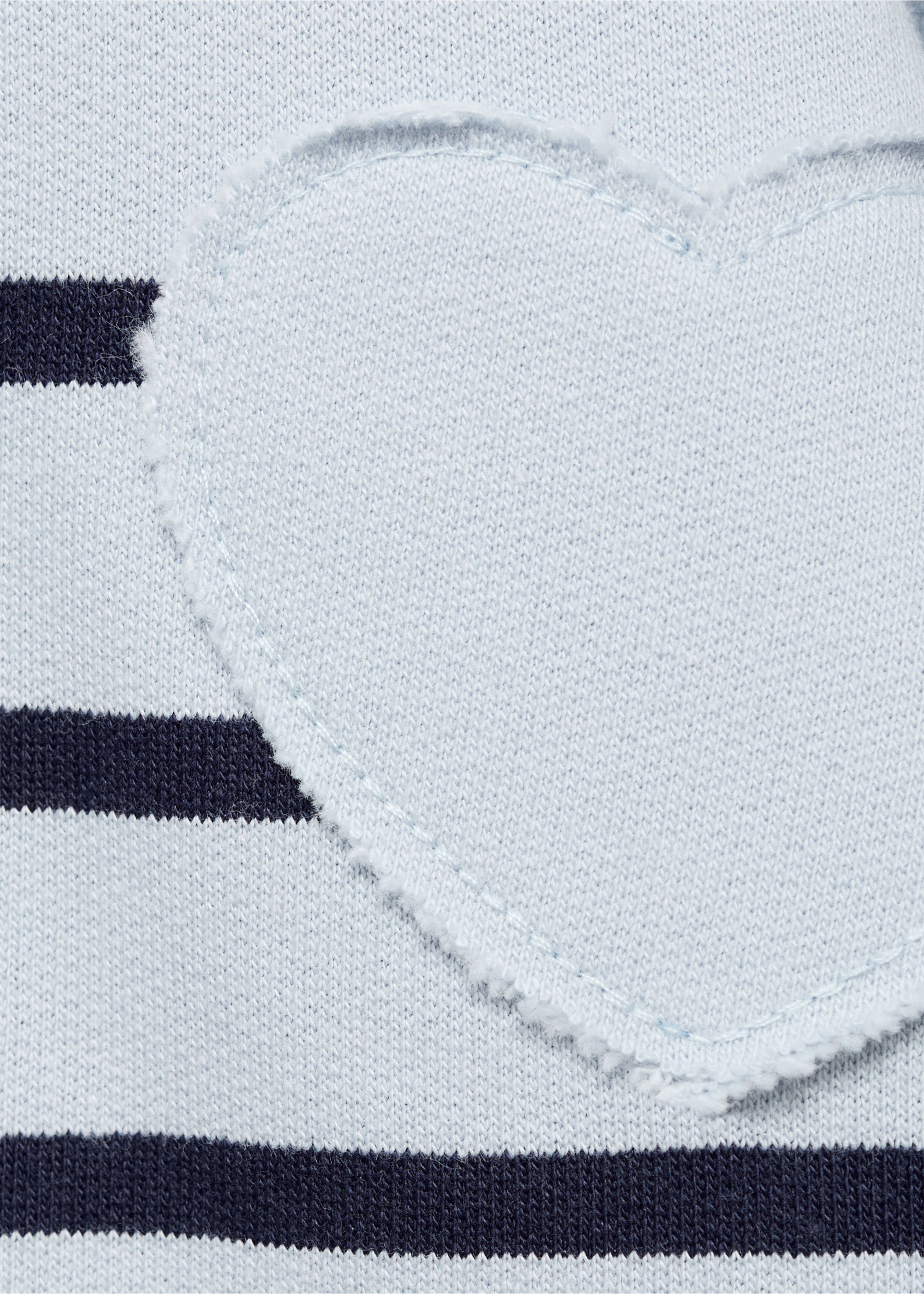 Sweat brodé cœur - Détail de l'article 8, Bleu ciel. Ref: 17073282-00.