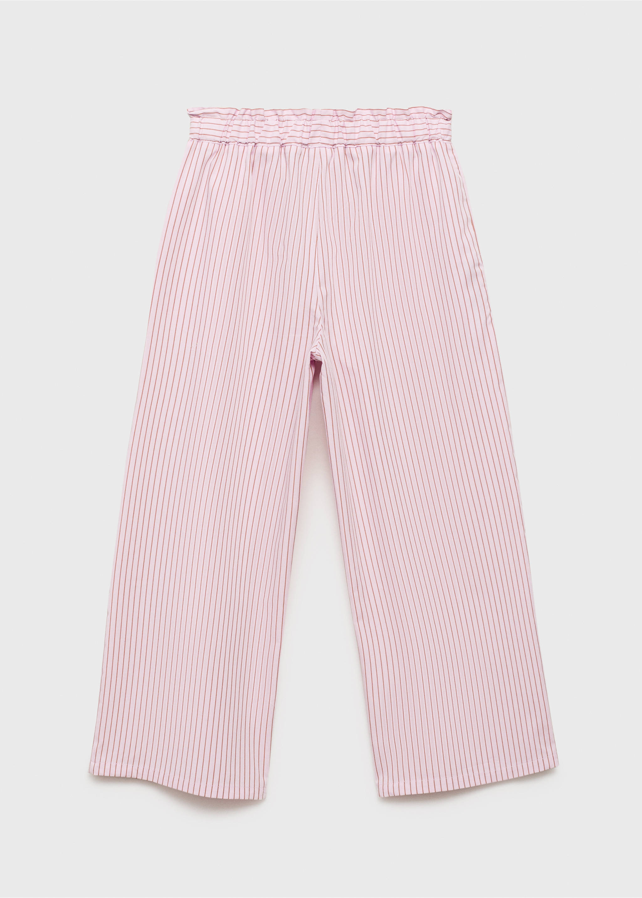 Striped cotton trousers - Reverse of the article, Pink. Ref: 17073283-00.