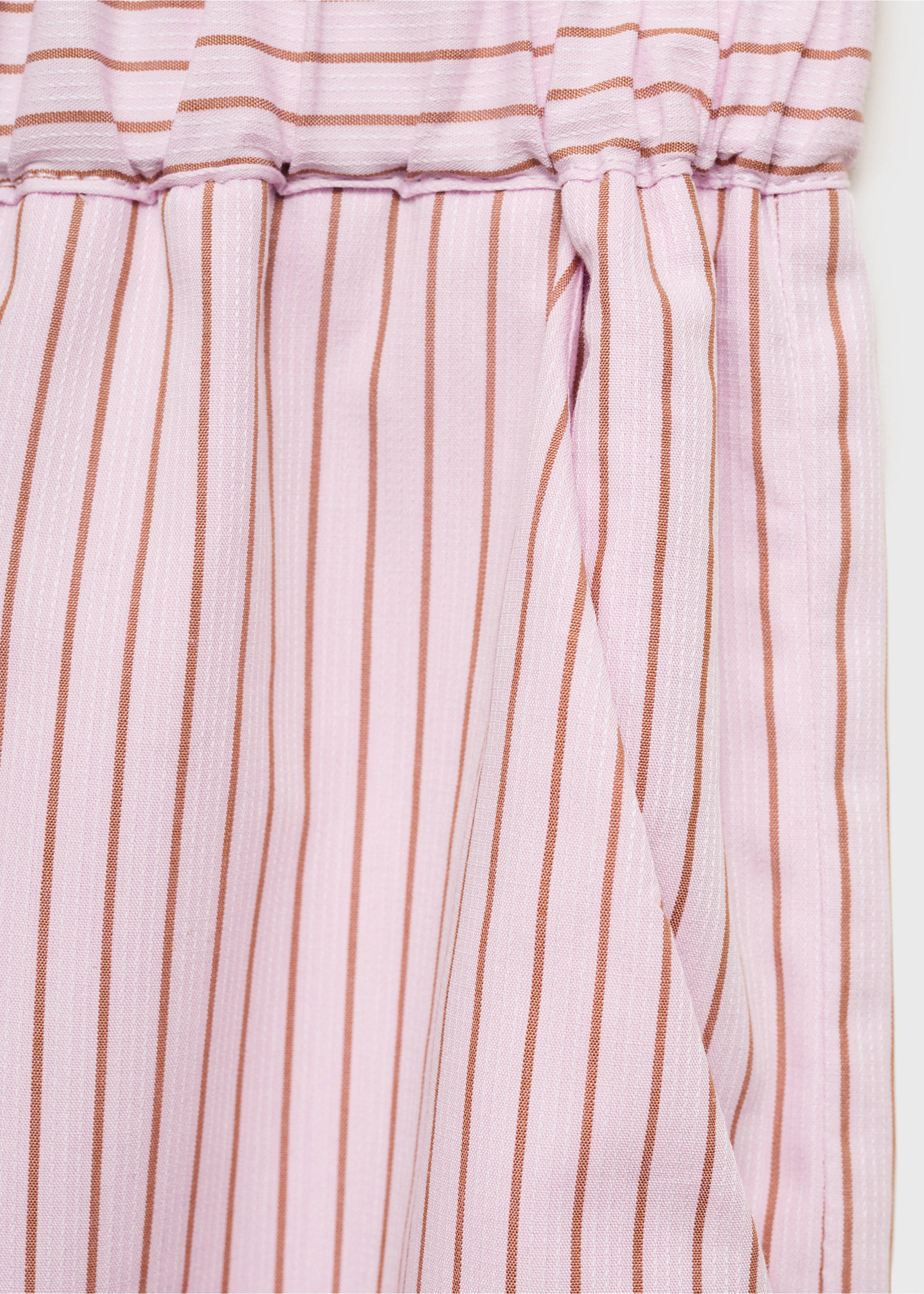 Striped cotton trousers - Details of the article 0, Pink. Ref: 17073283-00.