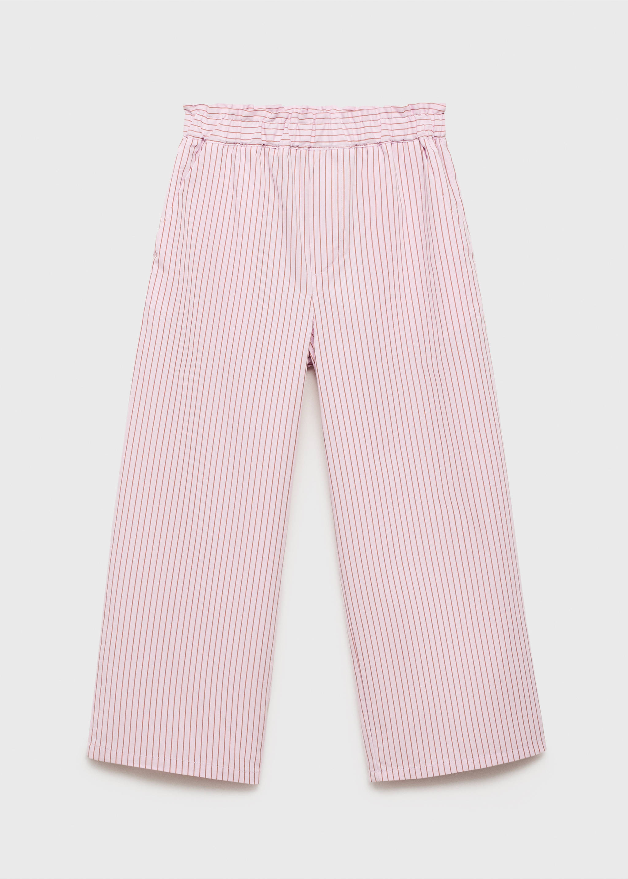 Pantalon coton à rayures - Article sans modèle, Rose. Ref: 17073283-00.