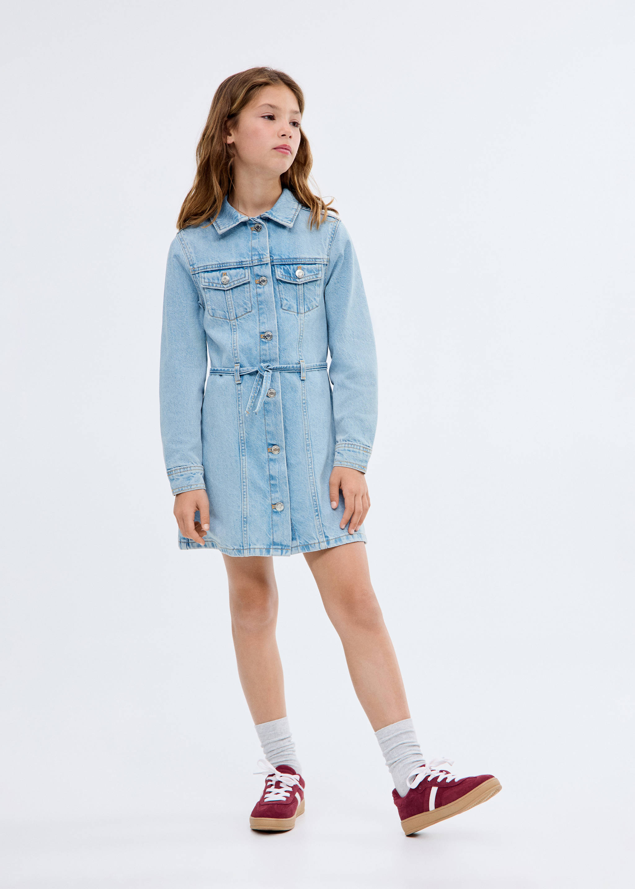 Robe denim à nœud - Détail de l'article 1