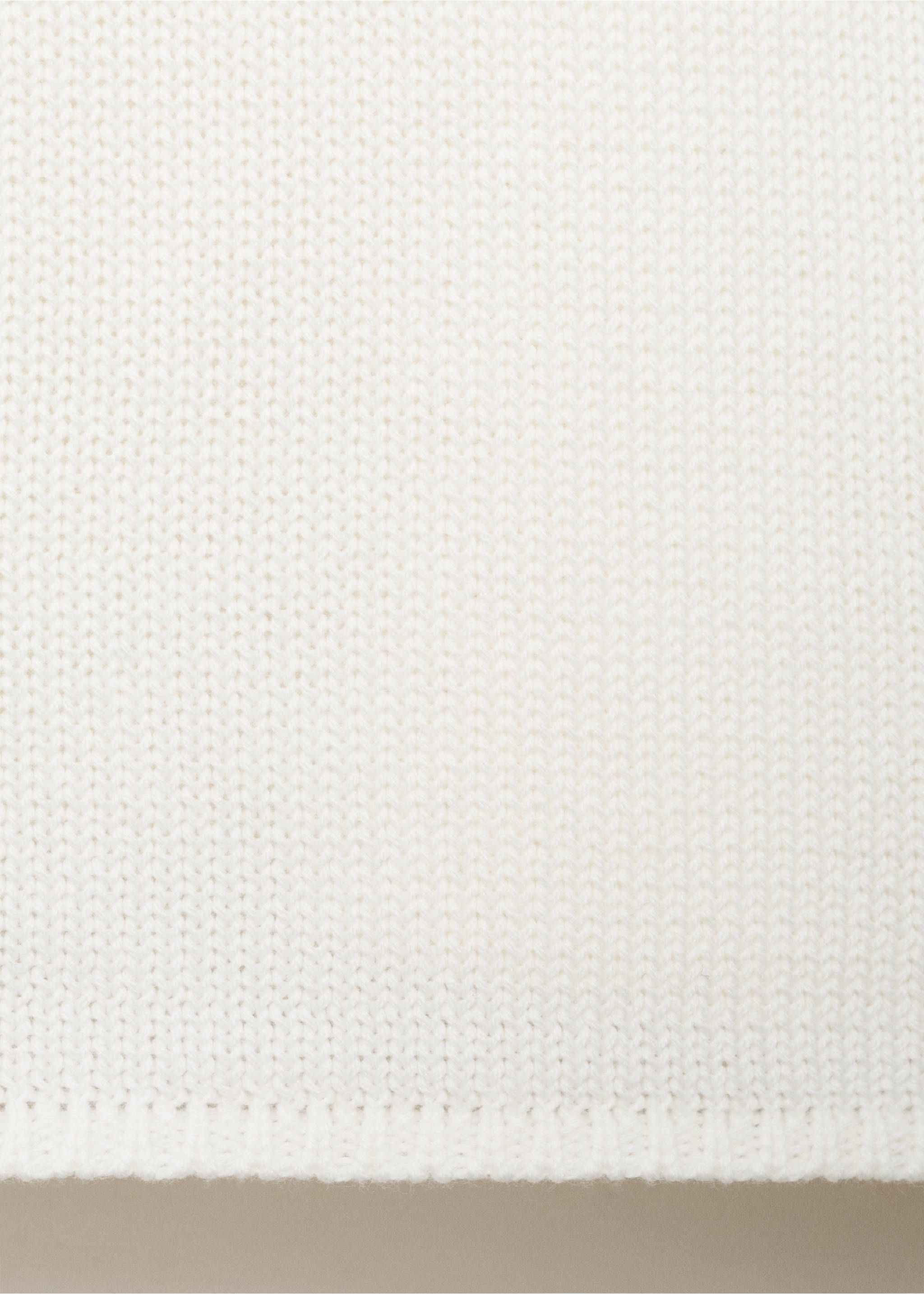 Knitted top with drawstring - Details of the article 0, Off White. Ref: 17073286-00.