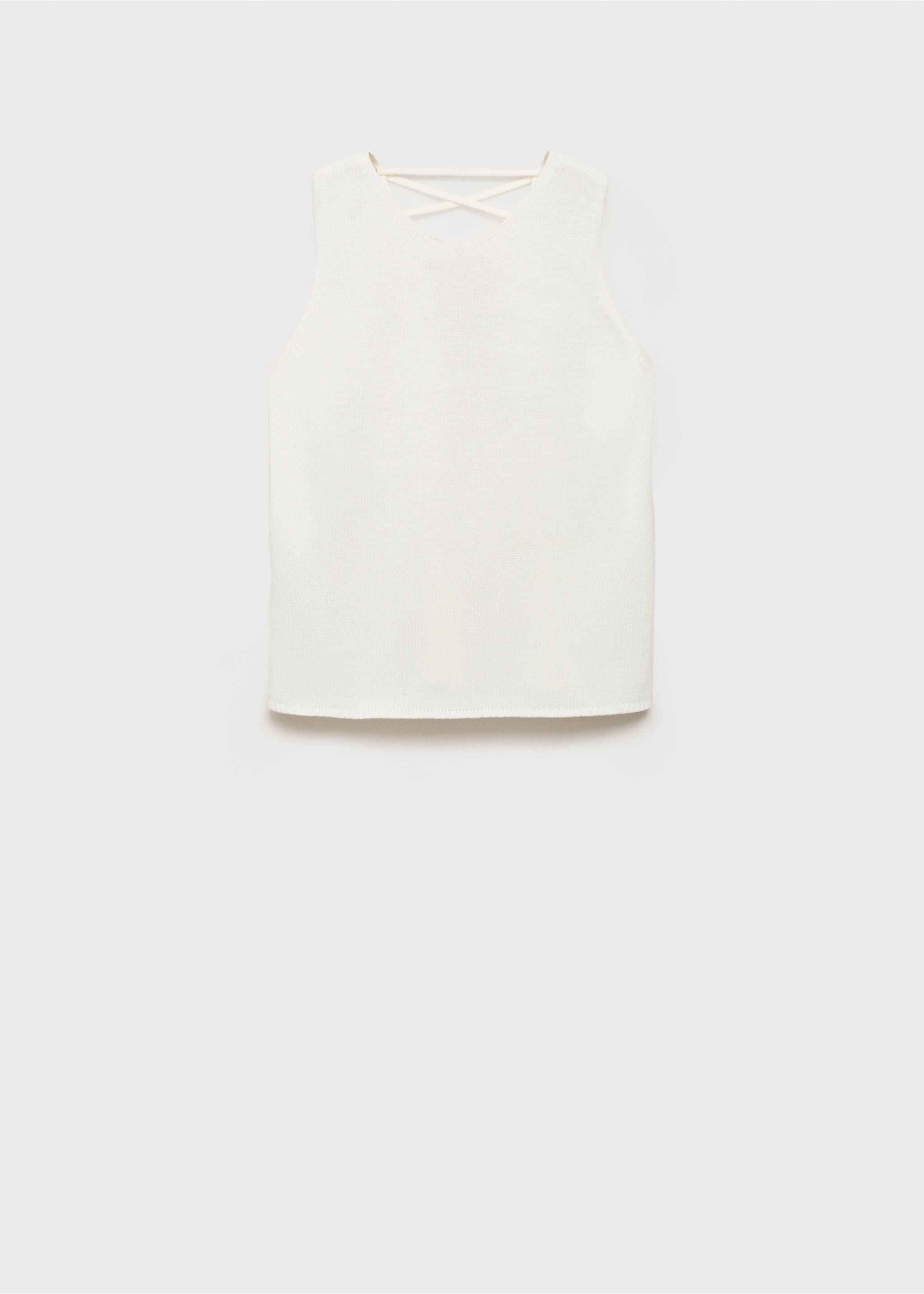 Knitted top with drawstring - Article without model, Off White. Ref: 17073286-00.