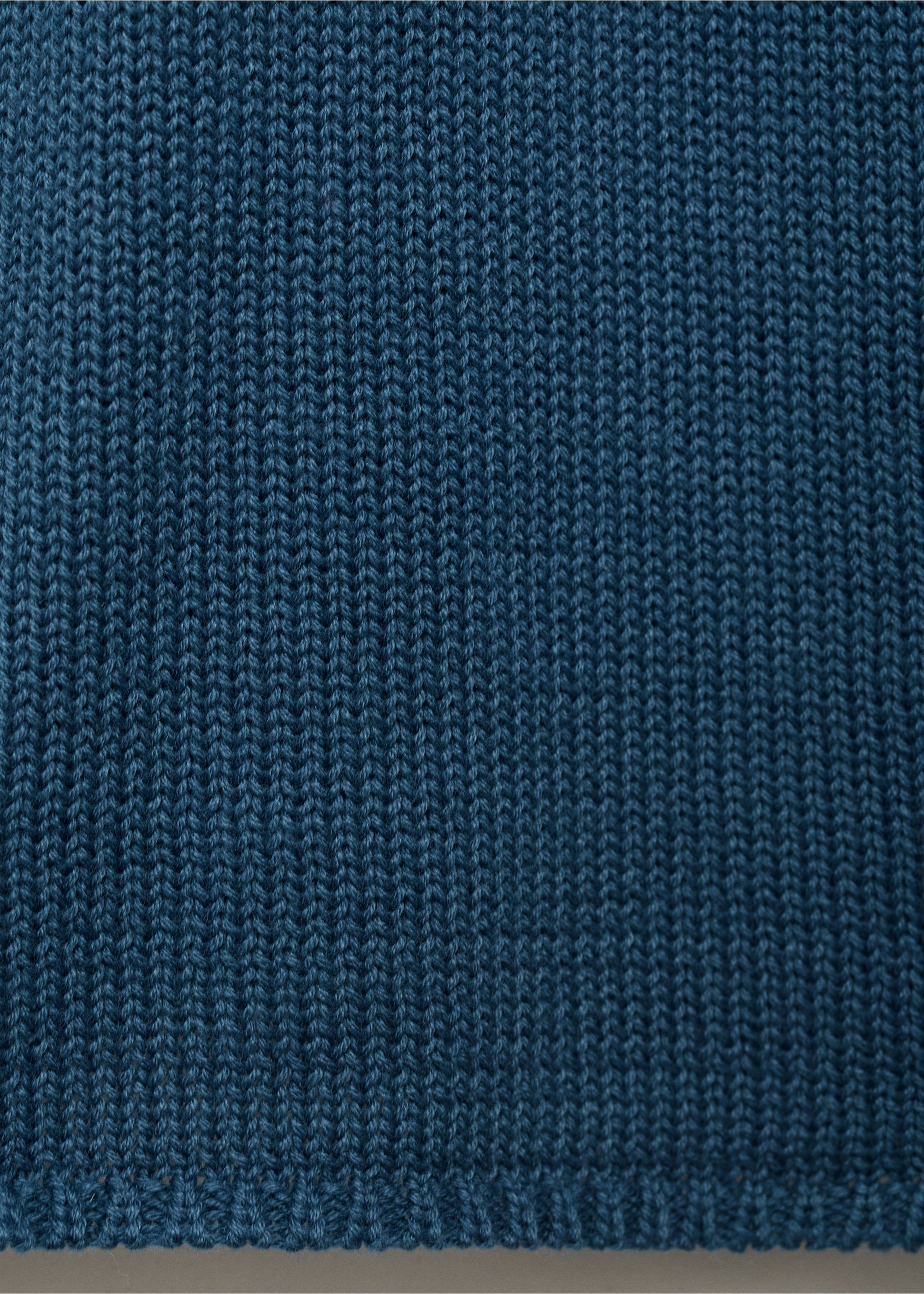 Knitted top with drawstring - Details of the article 0, Petrol Blue. Ref: 17073286-00.