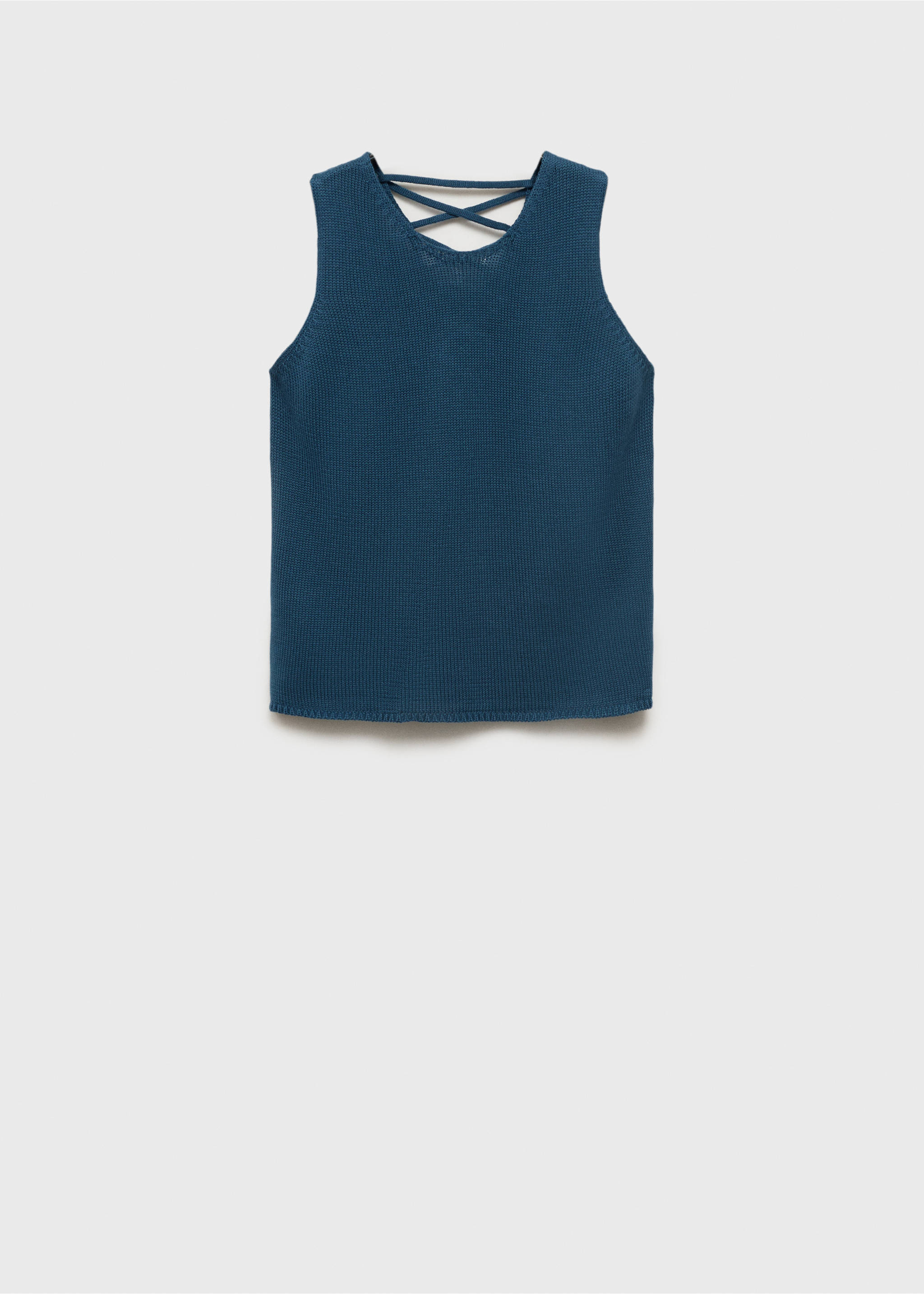 Knitted top with drawstring - Article without model, Petrol Blue. Ref: 17073286-00.