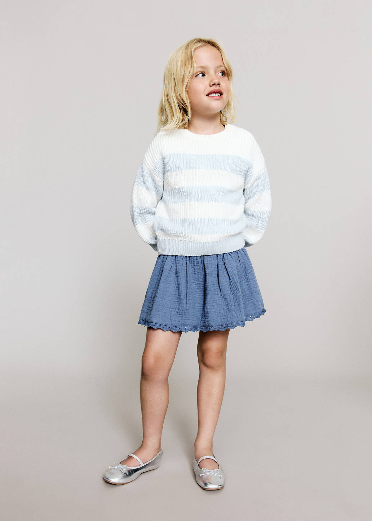 Bow cotton skirt
