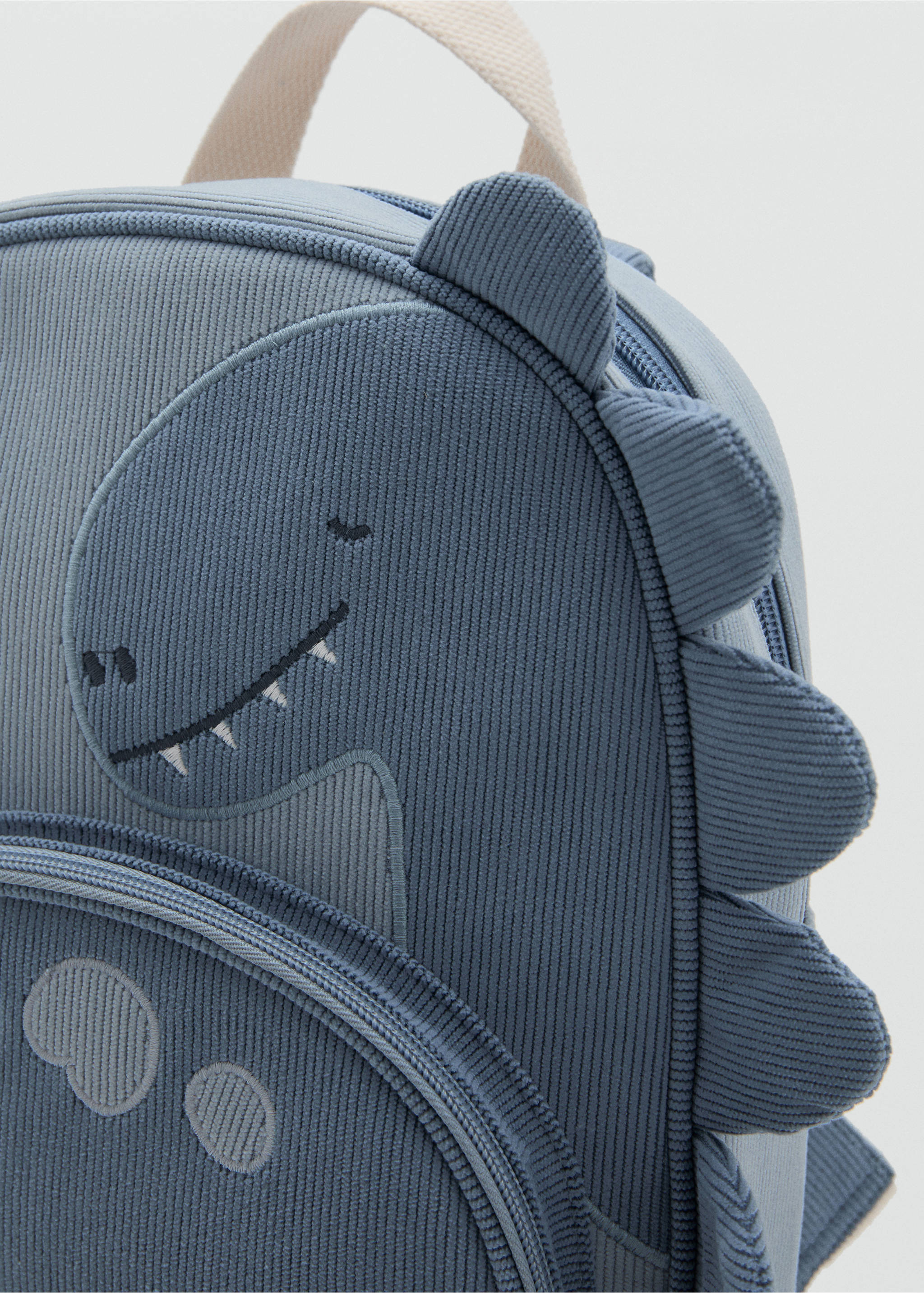 Dinosaur backpack - Details of the article 2, Sky Blue. Ref: 17073296-00.