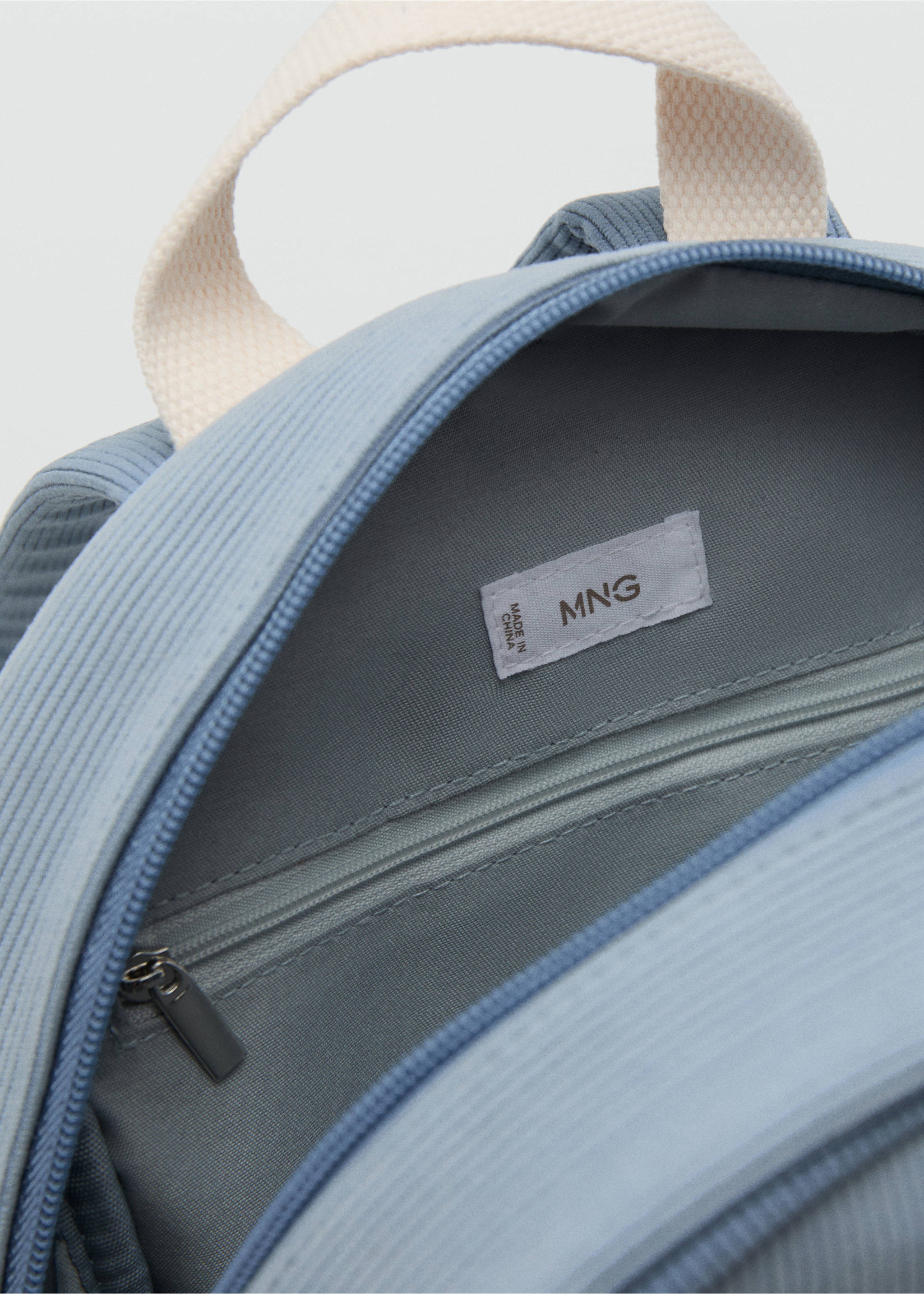 Dinosaur backpack - Details of the article 3, Sky Blue. Ref: 17073296-00.