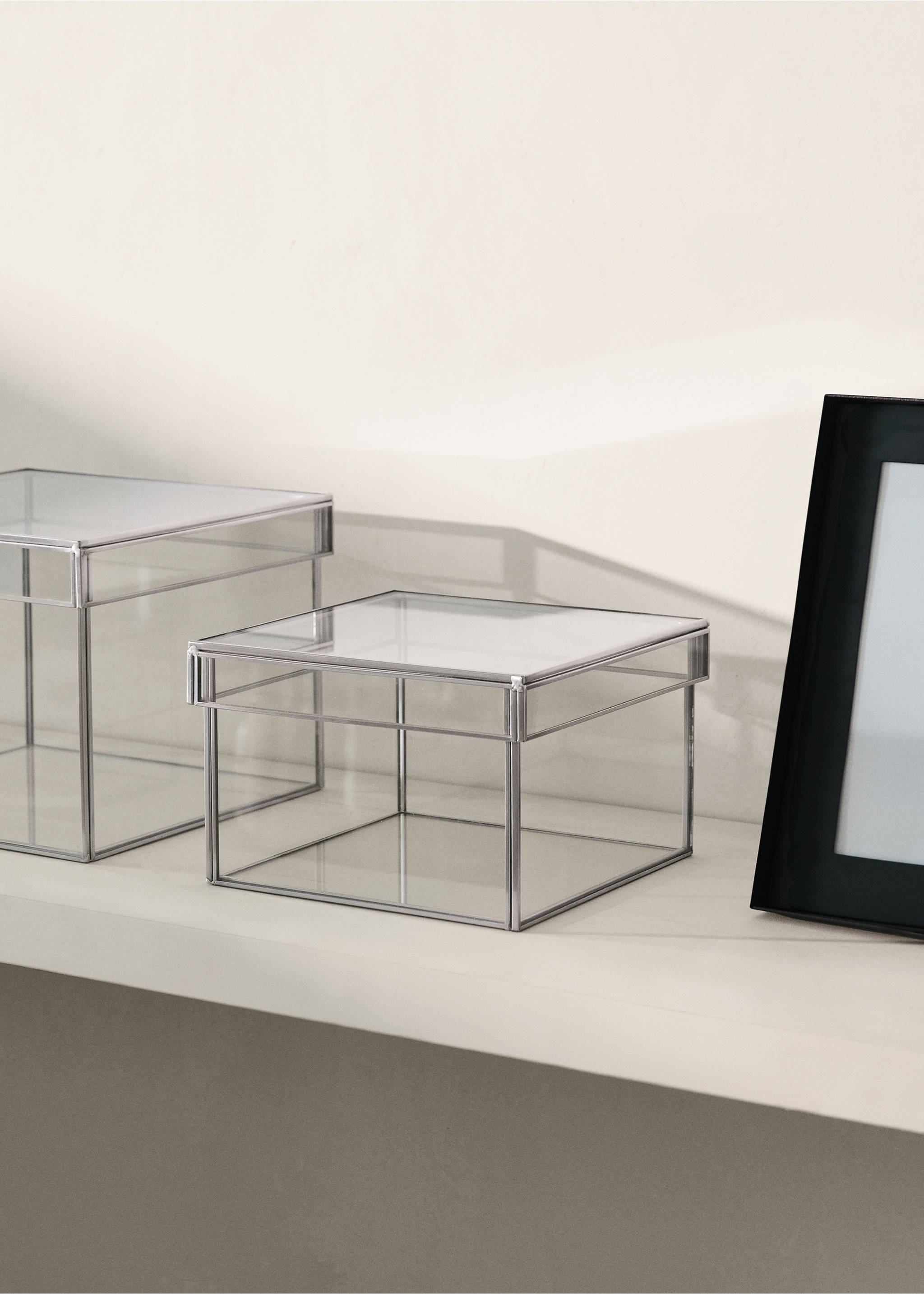 Small square metal box - General plane, Silver. Ref: 17073310-00.