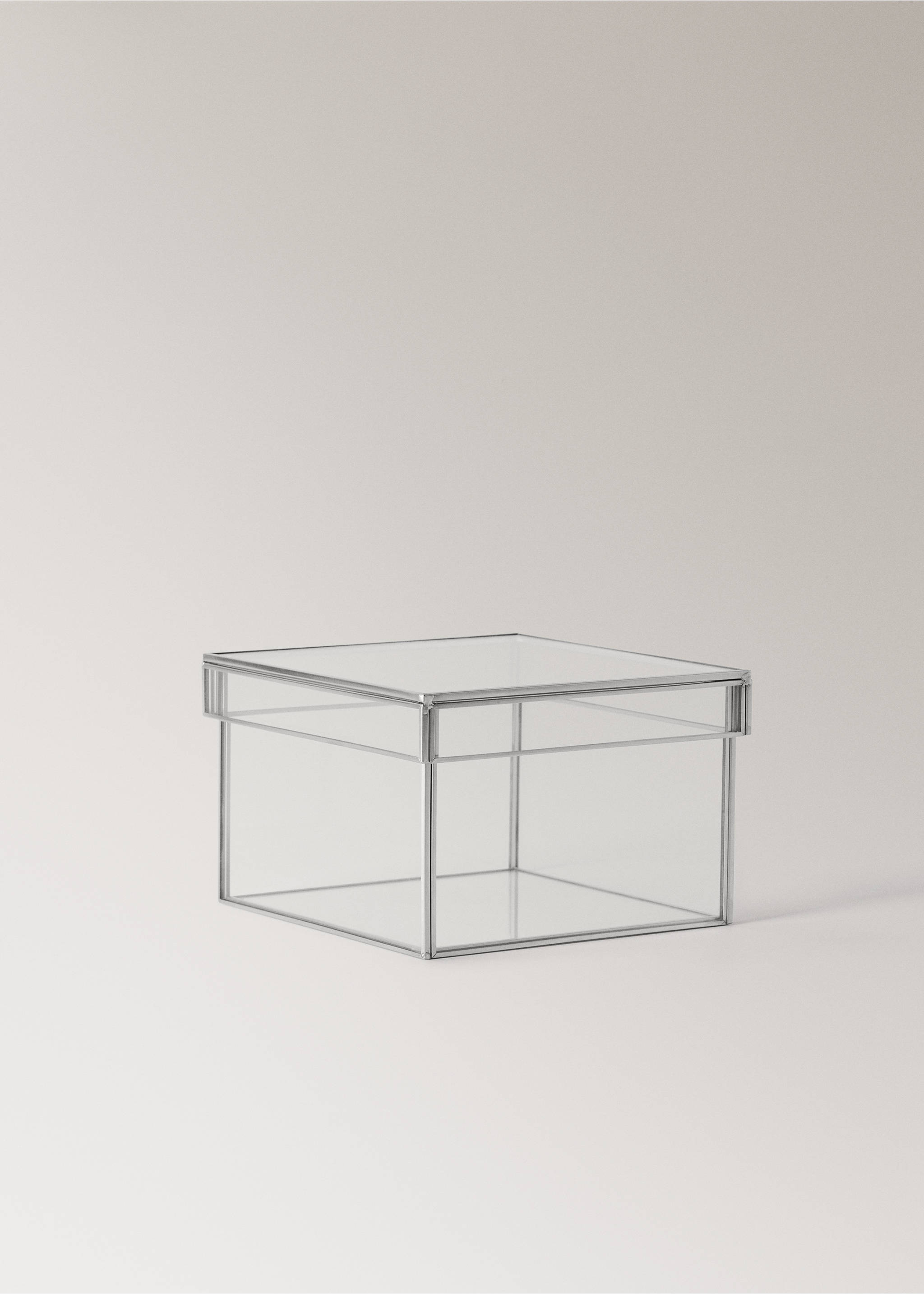 Small square metal box - Details of the article 1, Silver. Ref: 17073310-00.