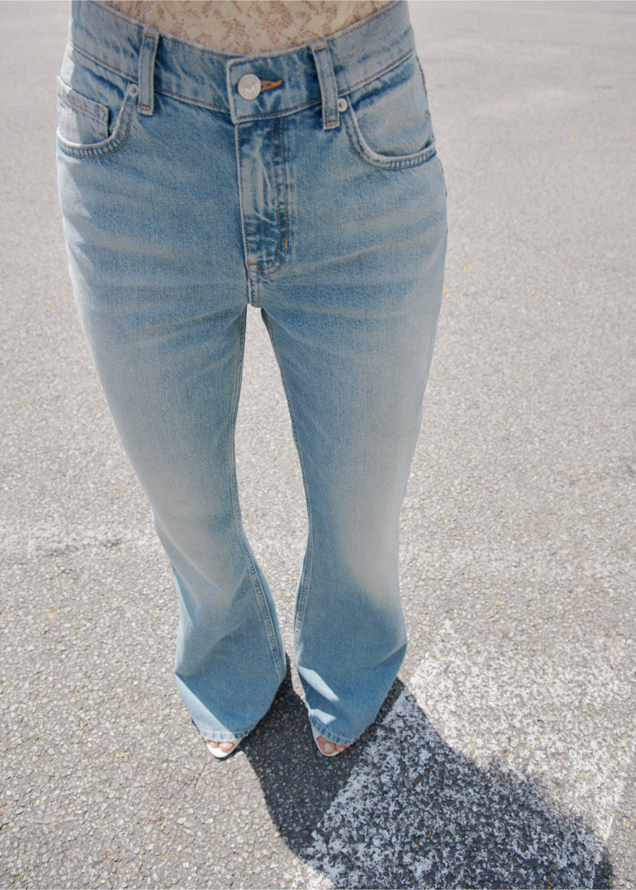 Mid-rise flared jeans - Medium plane, Medium Blue. Ref: 17073319-00.